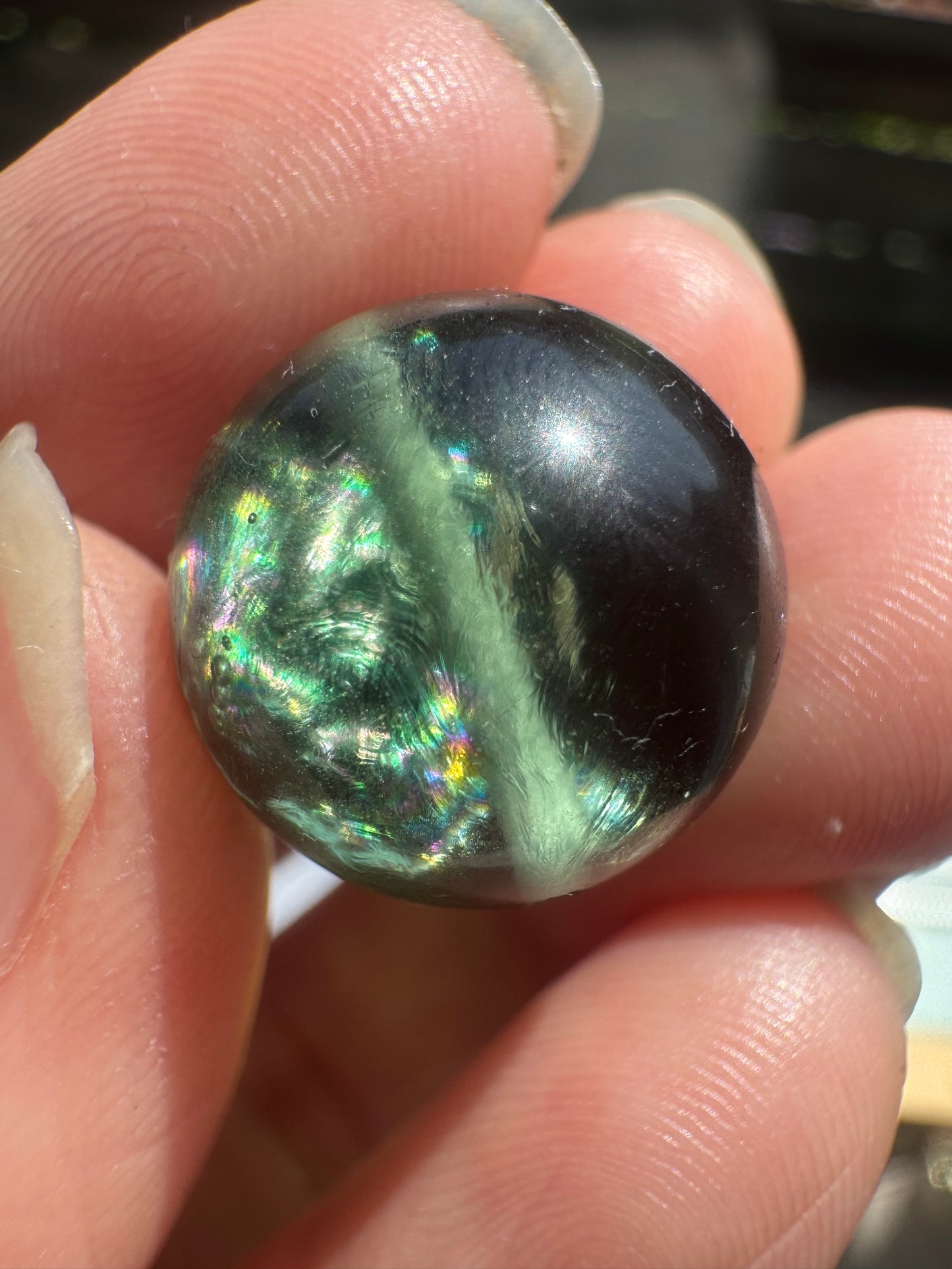 Moldavite bead 15