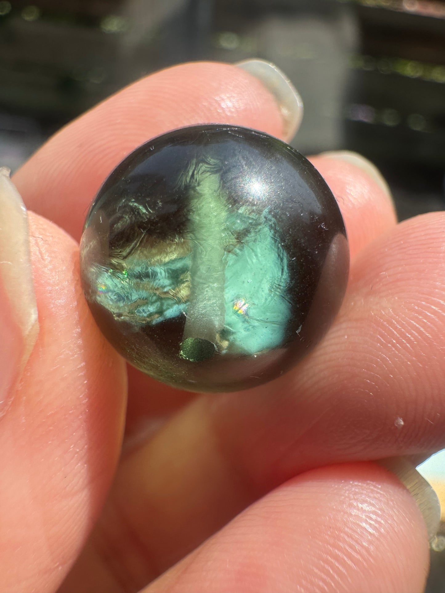 Moldavite bead 15