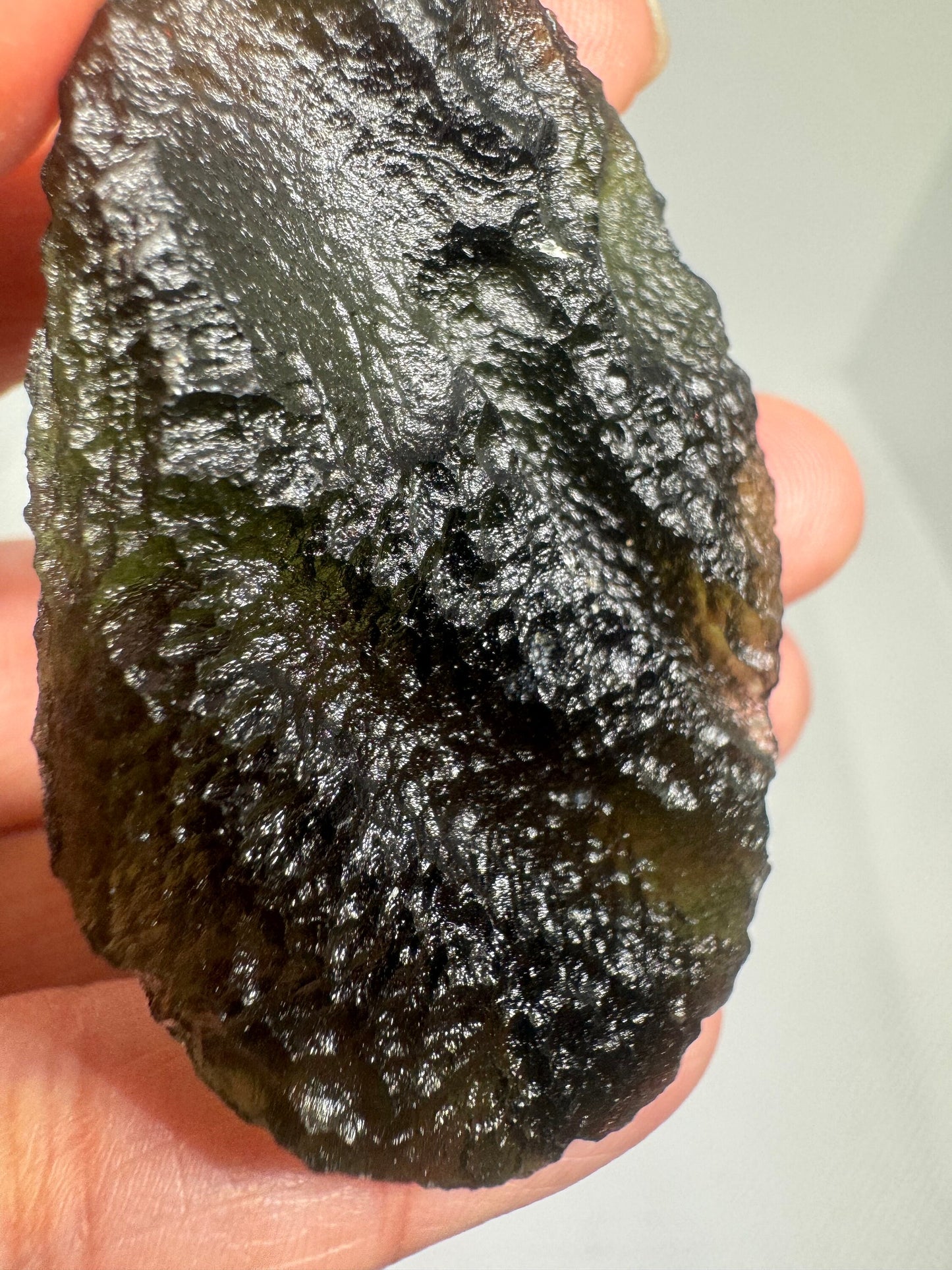 Green Moldavite Chlum Talisman (21.5 grams)