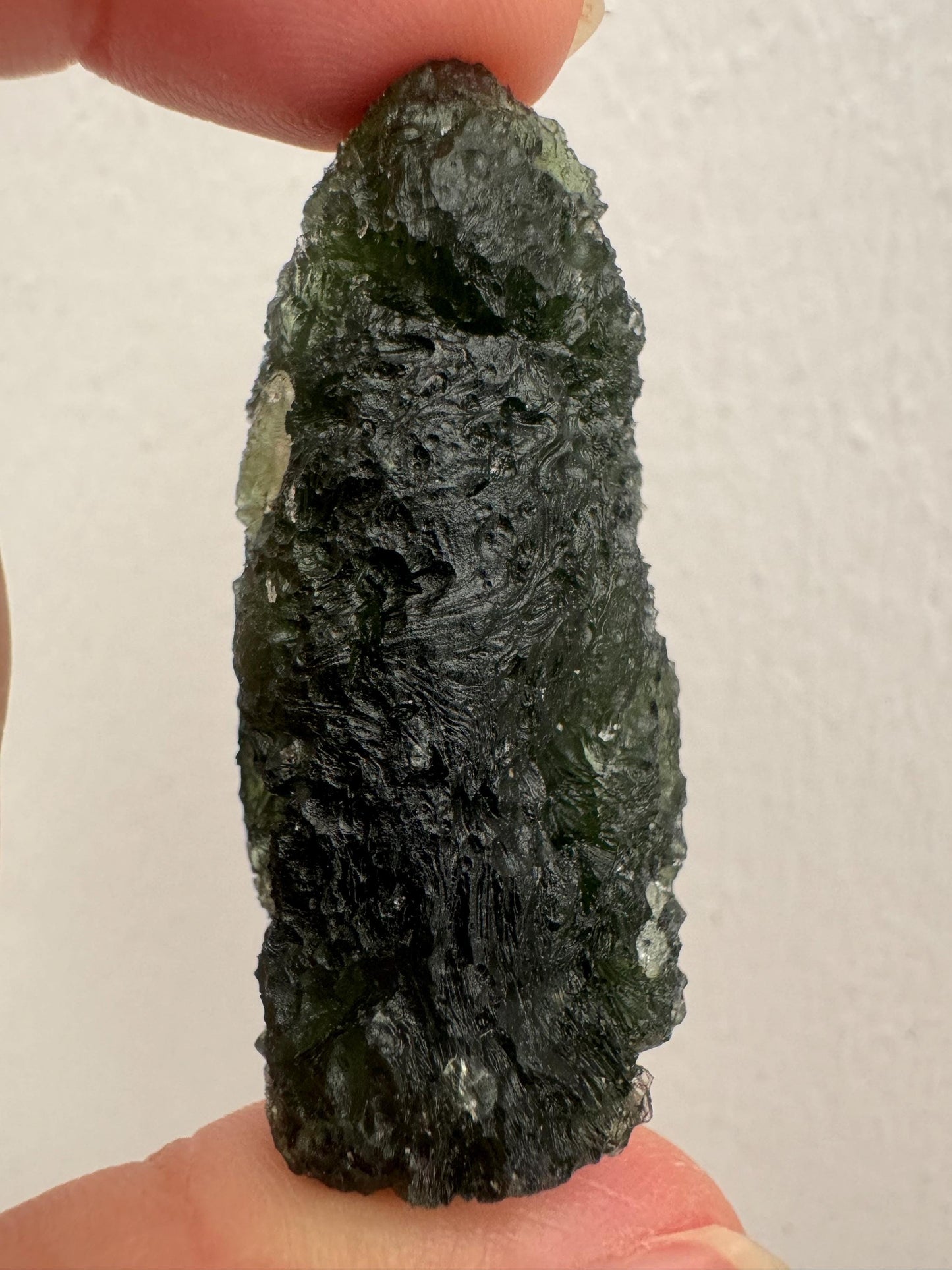 Moldavite Krasejovka region 25.01g shape like pillar shape , AAA quality