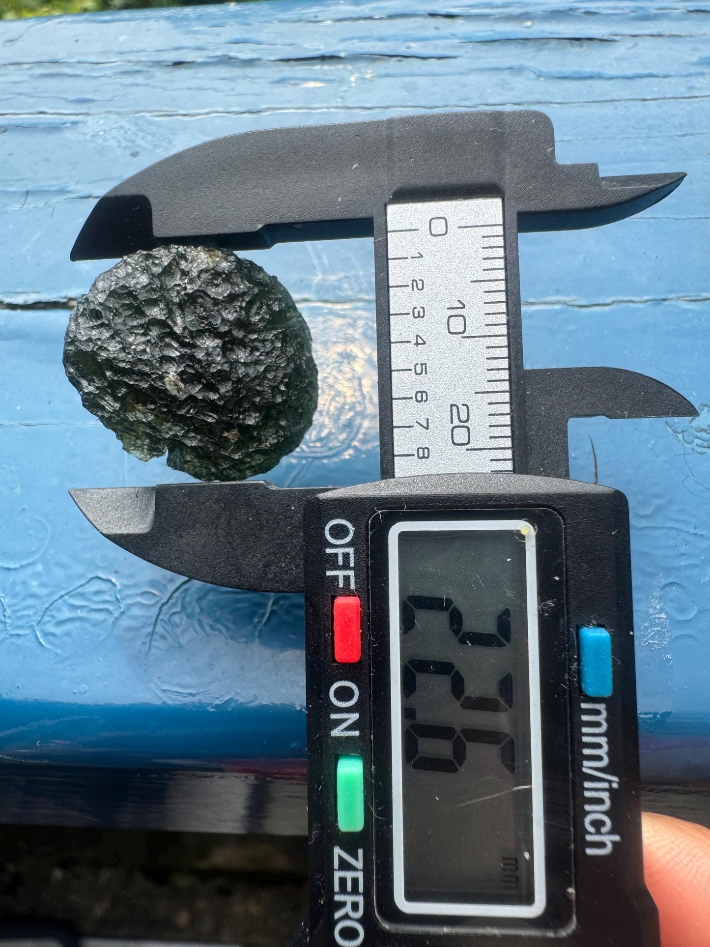 Marouskovo pole Moldavite: 7.36g Czech Tektite Disc