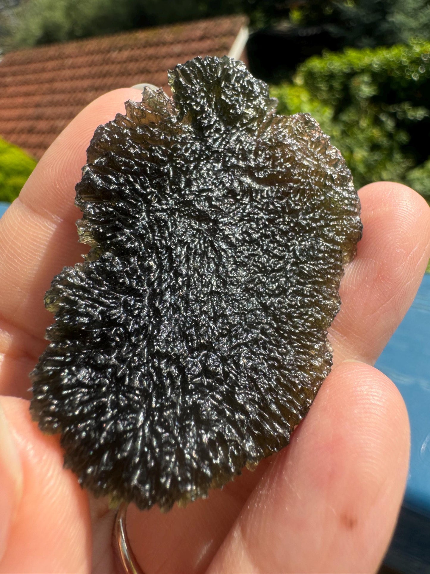 Besednice Stoh Moldavite, Rare Czech Tektite, 15.60g