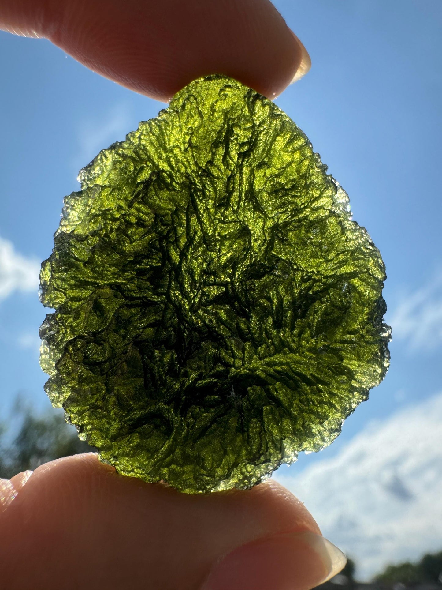 20.91g Moldavite Chlum good condition green colour. Beautiful collector piece