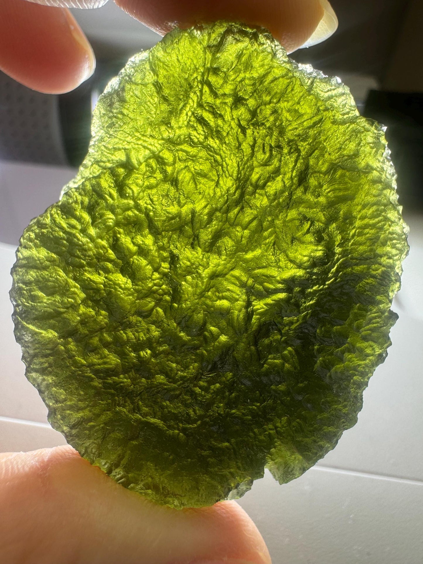 35.35 g Authentic moldavite Moldavite Chlum AAA Quality nice shape selfstanding