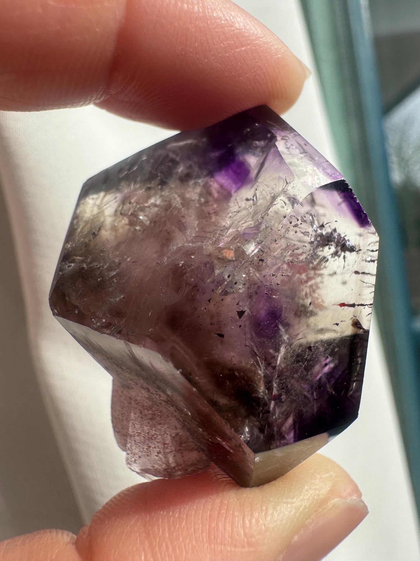 Shangaan Amethyst Crystal: Super 7, Hematite Inclusions, Zimbabwe