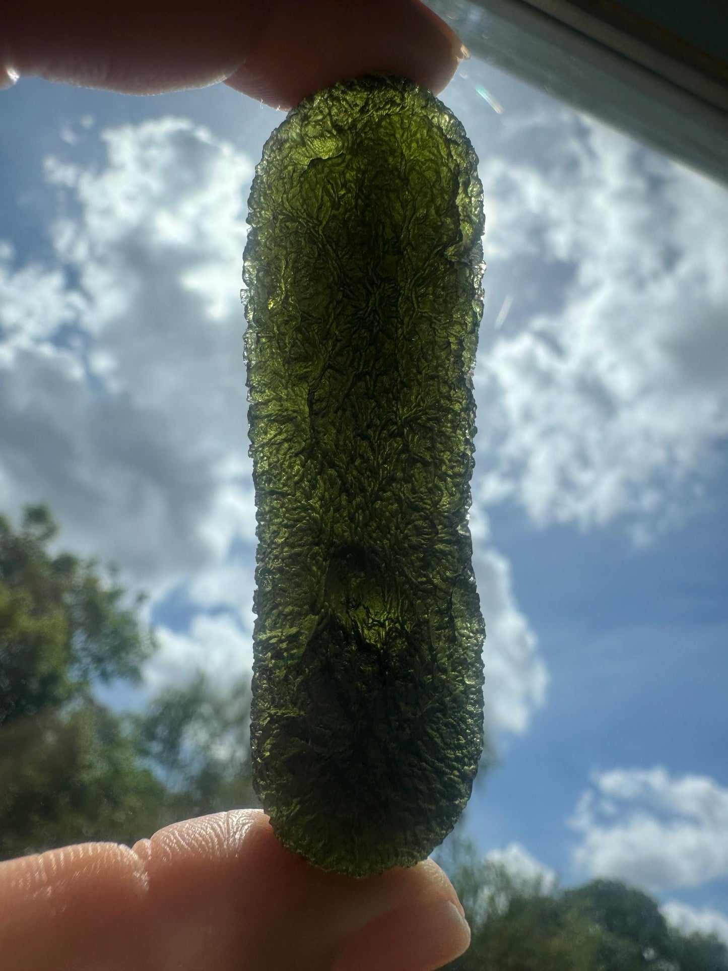 Authentic 30.85g Moldavite dumbbell chlum 1/10000 rare shape
