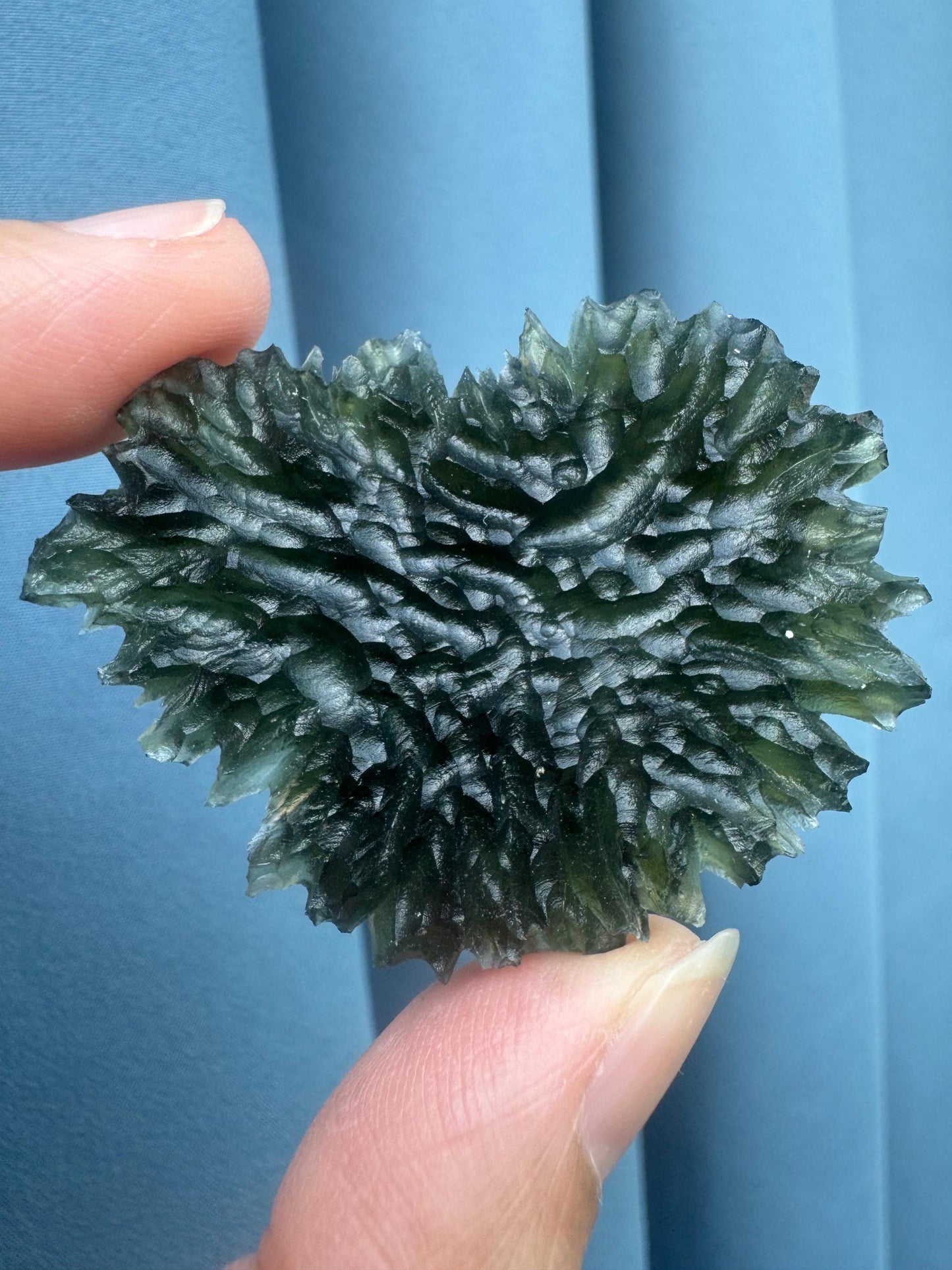 Moldavite besednice jezkovna 18,1g heart