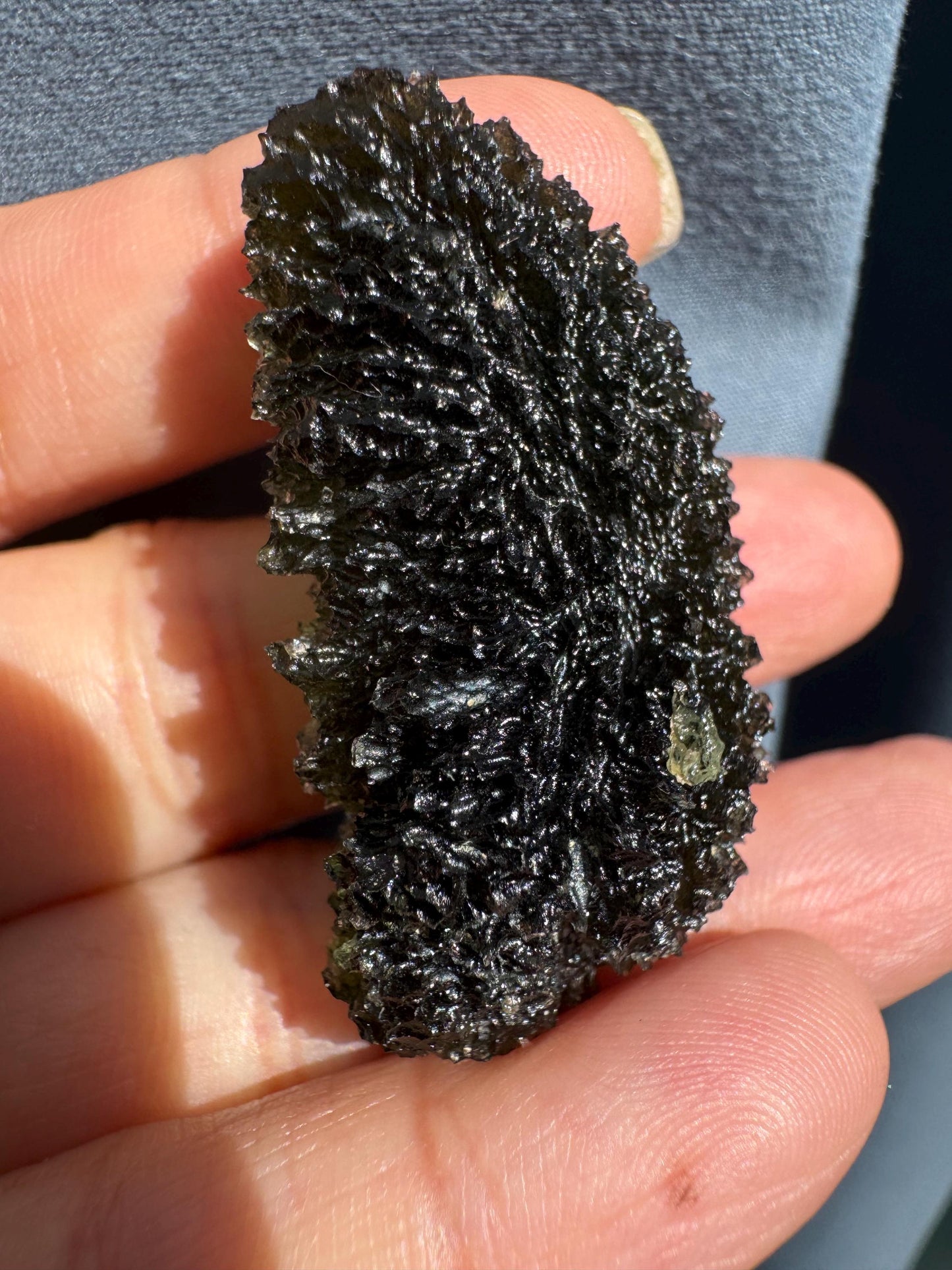 12.98g Moldavite Crystal Specimen, Maly Chlum Czech Republic