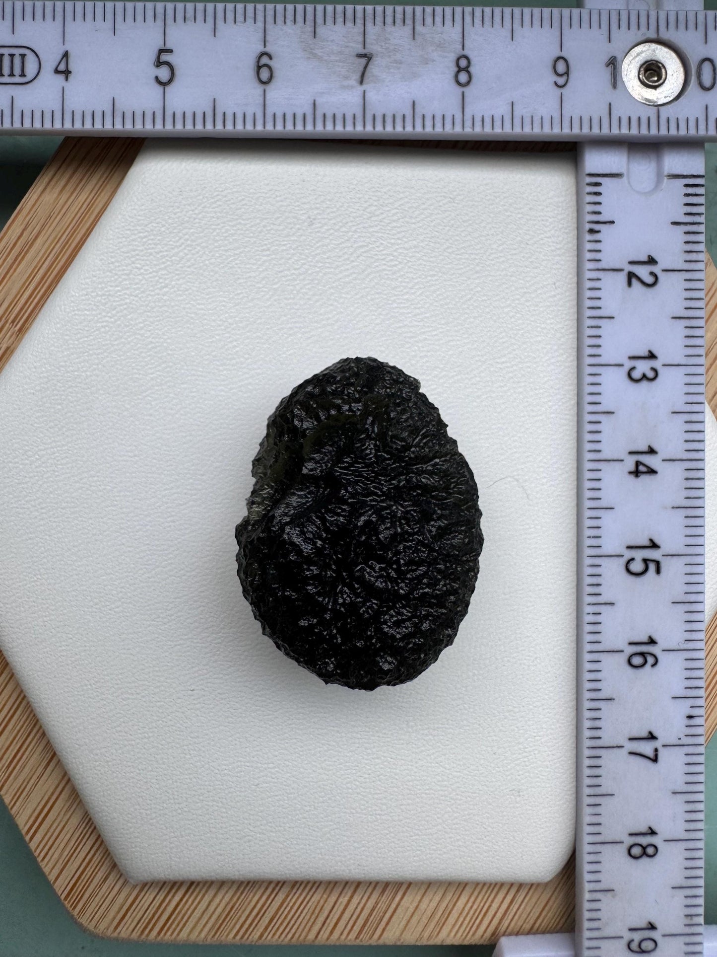 12.13g Moldavite Specimen: Marouskovo pole, Czech Republic