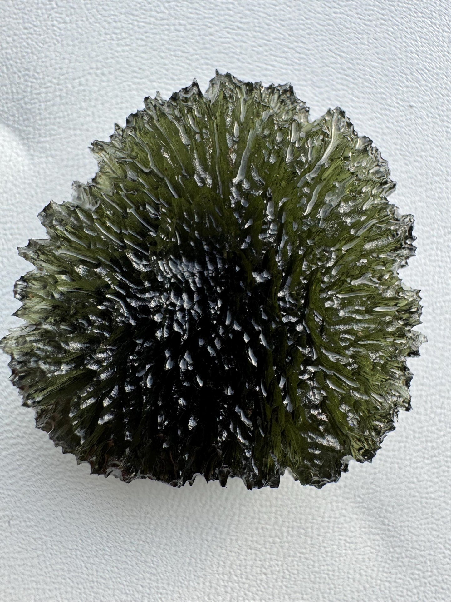 12.09g Moldavite Crystal Specimen, Maly Chlum hedgehog texture Czech Republic
