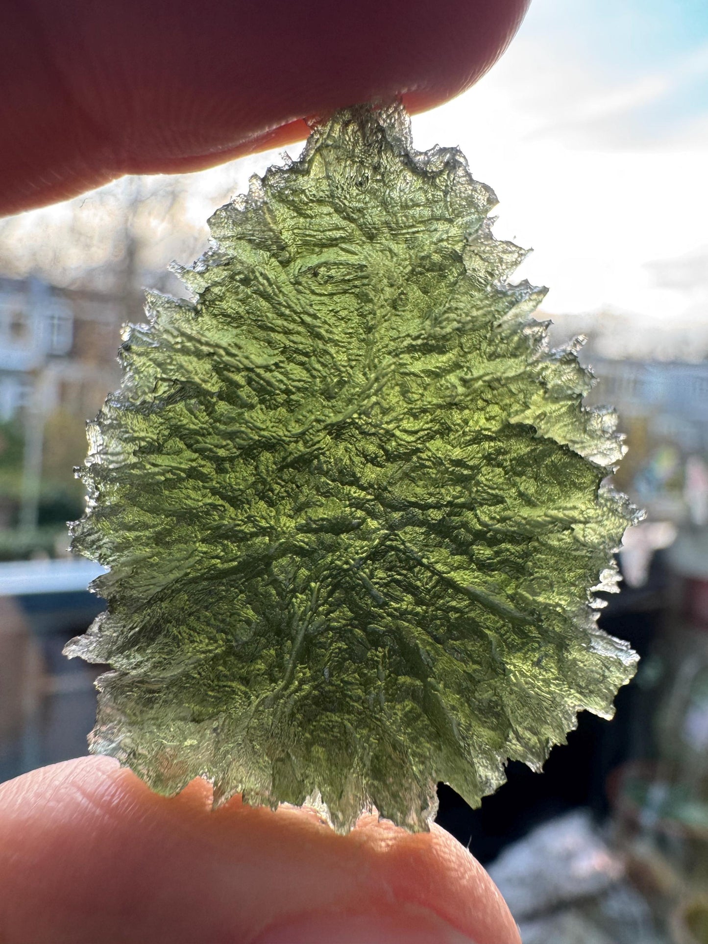 14.3g Moldavite Crystal Specimen, dobrkovska lhotka - bazina no damage