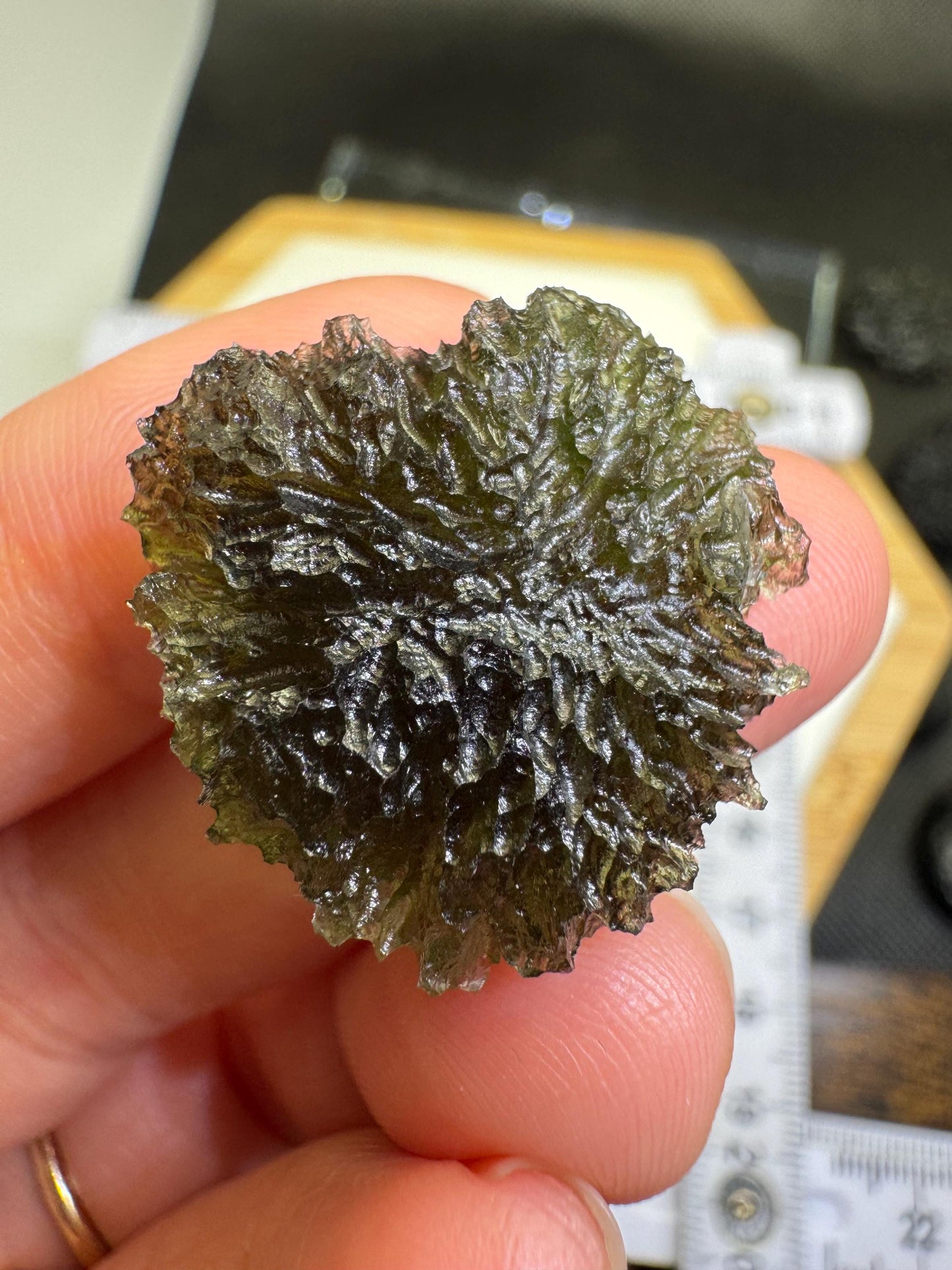 4.83g Authentic Moldavite, Nesmen les Jimka Czech Republic heart shape