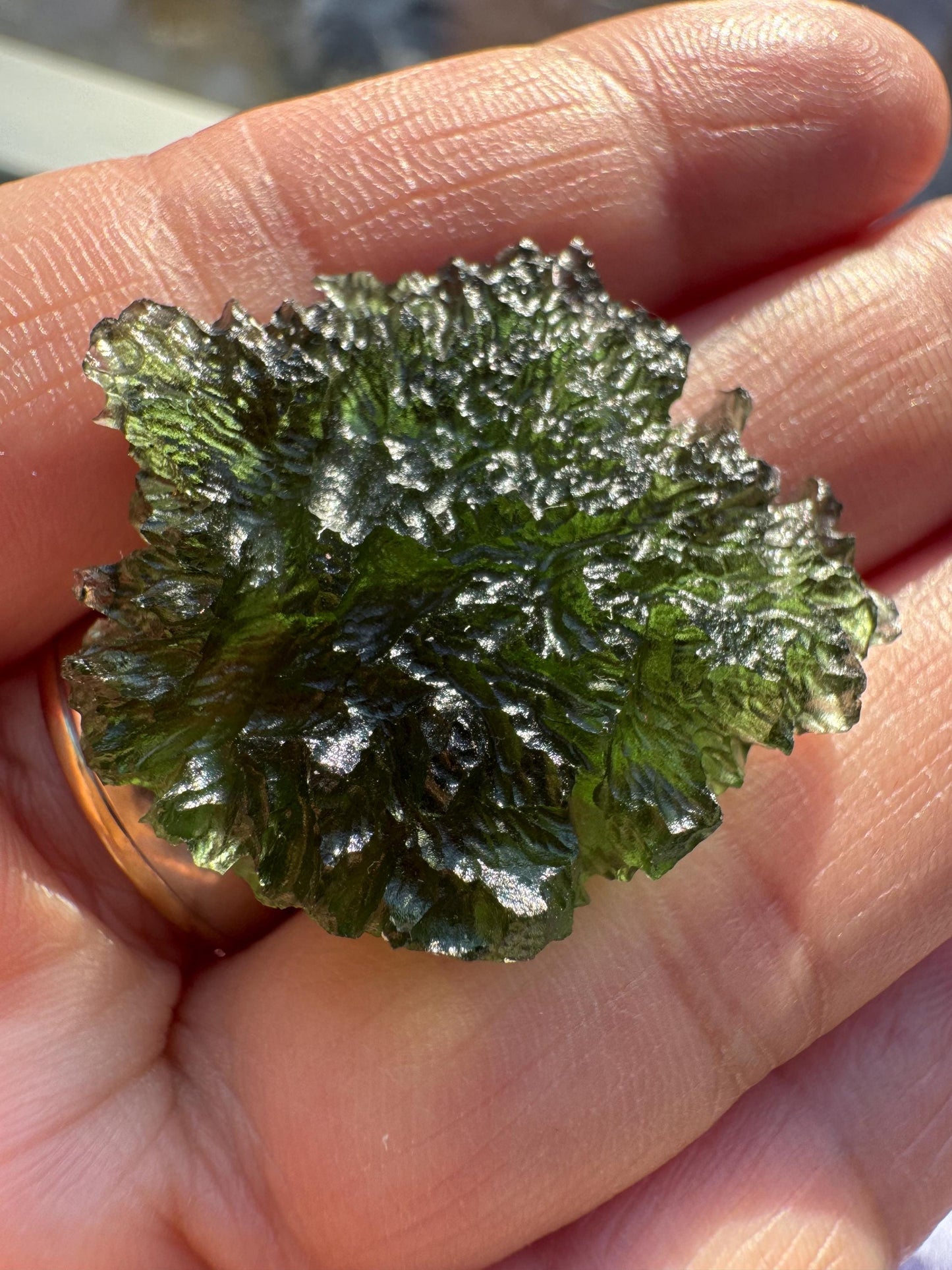 Rare Paryz moldavite 6.86g | Authentic Czech Tektite | Collector Grade Natural Moldavite poison green