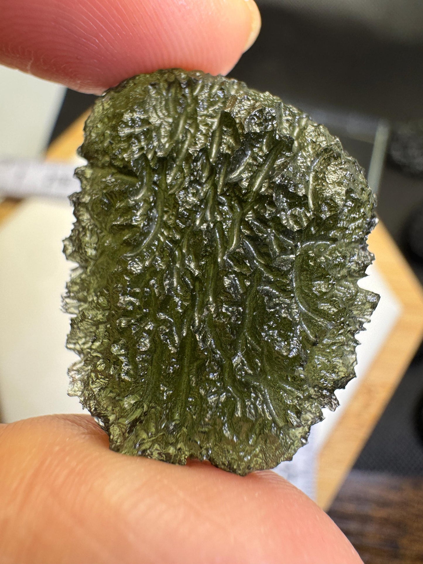 Authentic Moldavite Crystal: 9.41g, Nesmen Les Jimka Republic
