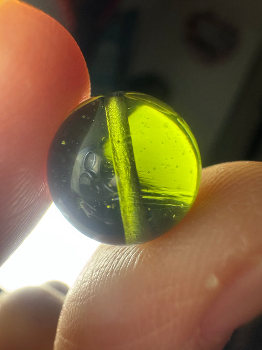 Moldavite bead 11.3mm