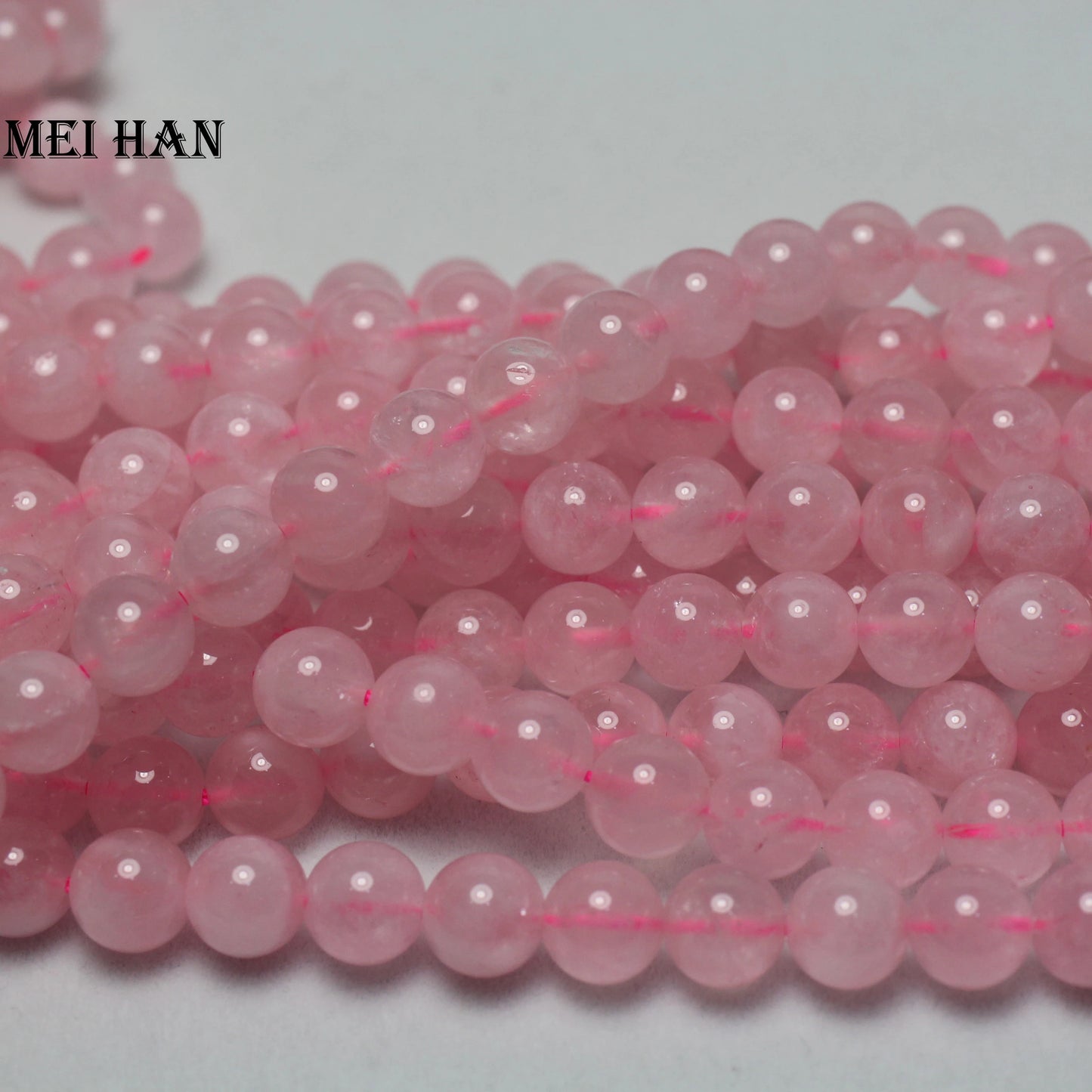 Natural Madagascar Pink Quartz 8mm Round Loose Beads For Jewelry Making Design DIY