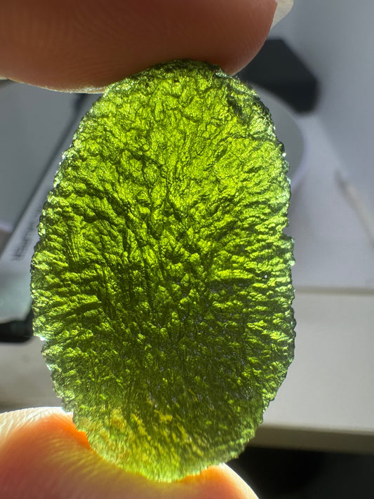 11.33g Chlum moldavite perfect condition beautiful shape