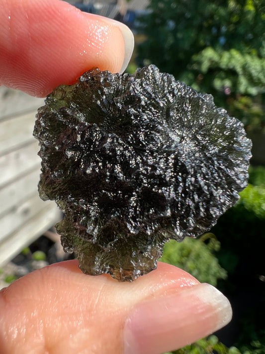 16.3gg Moldavite Chlum perfect condition beautiful texture.