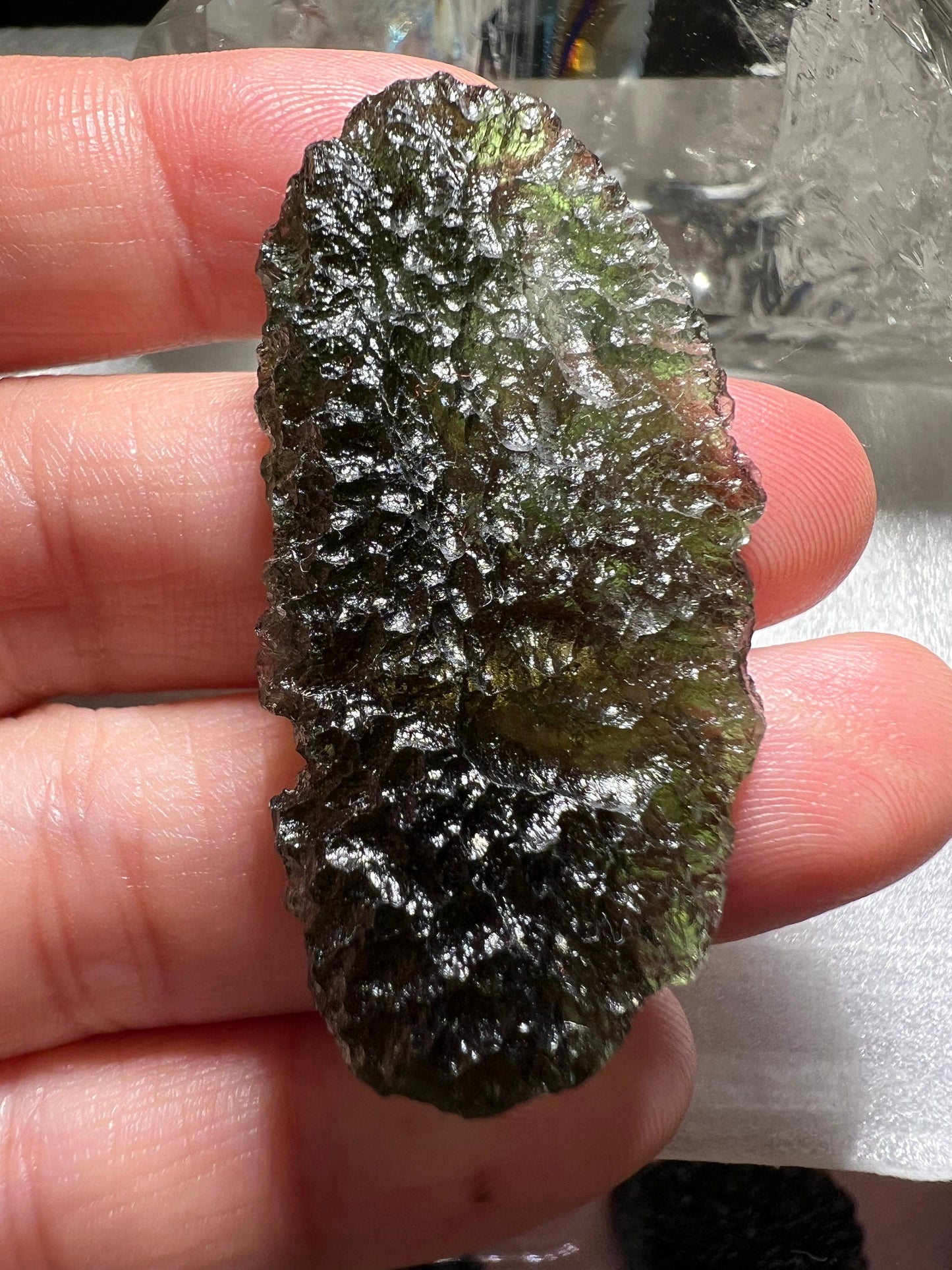 7.9g Authentic moldavite Moldavite Chlum good condition beautiful light green apple green