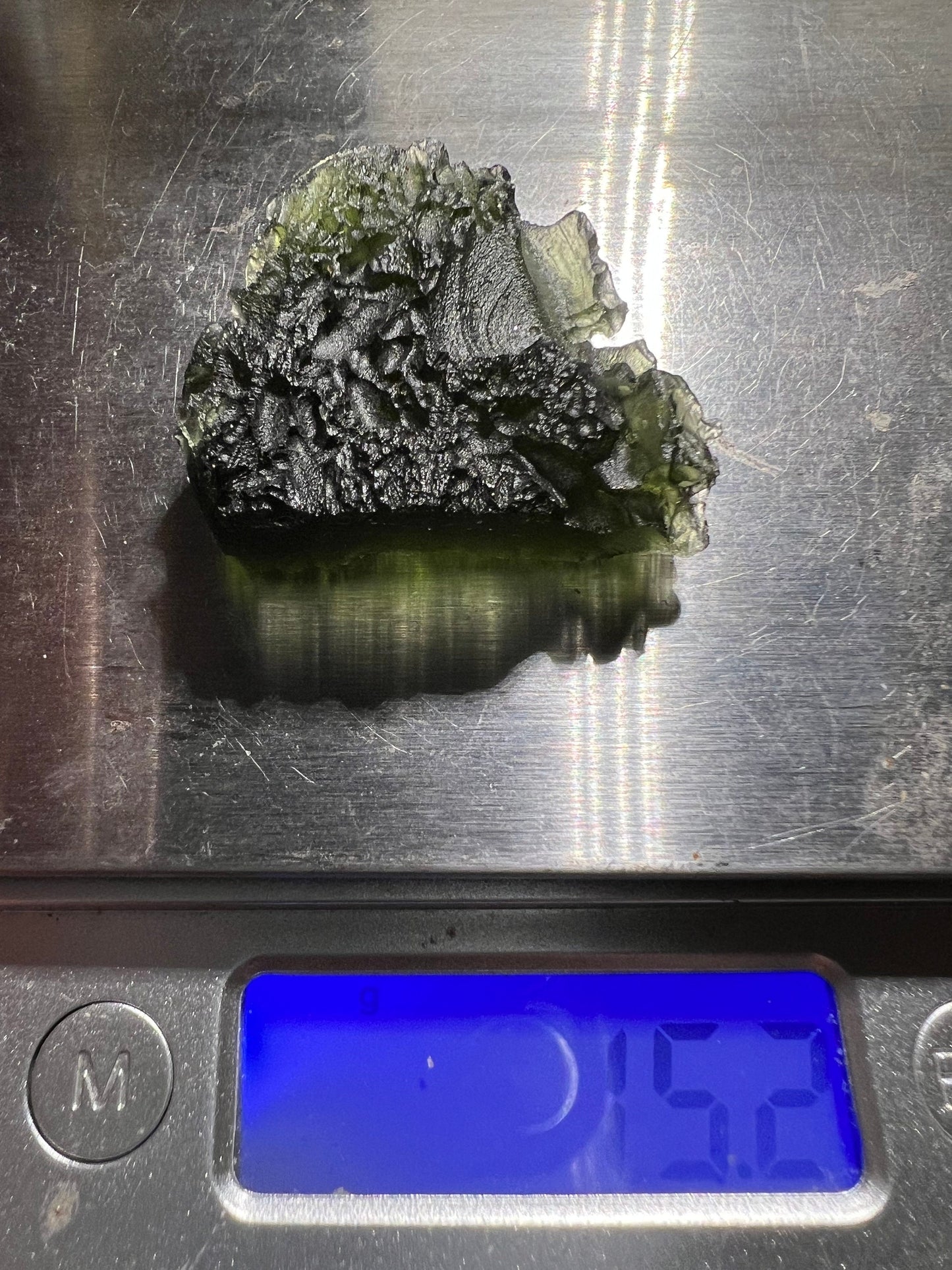 15.2g Authentic moldavite Moldavite Kvitkovic good condition beautiful  green deep texture no damages