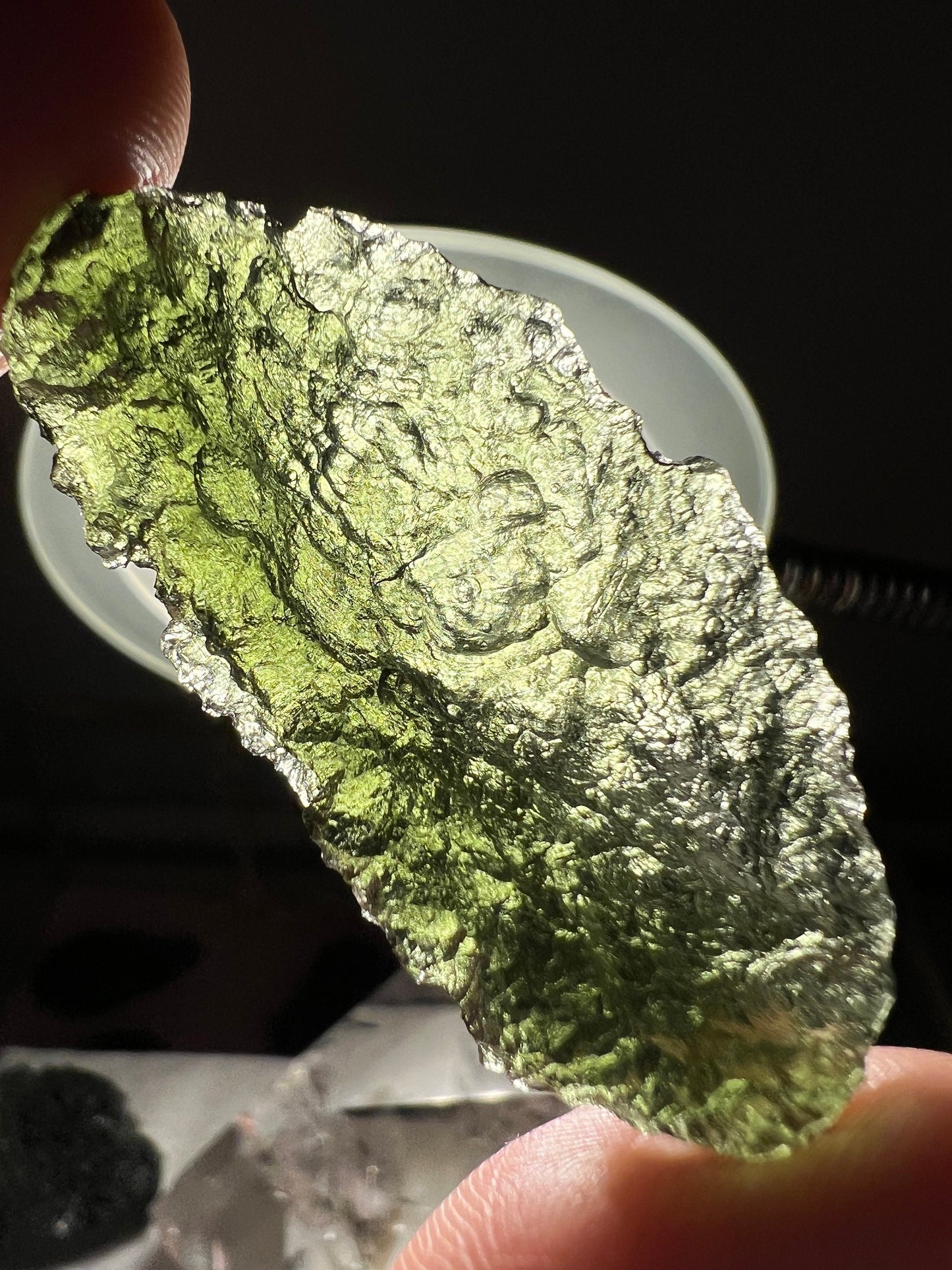 7.9g Authentic moldavite Moldavite Chlum good condition beautiful light green apple green