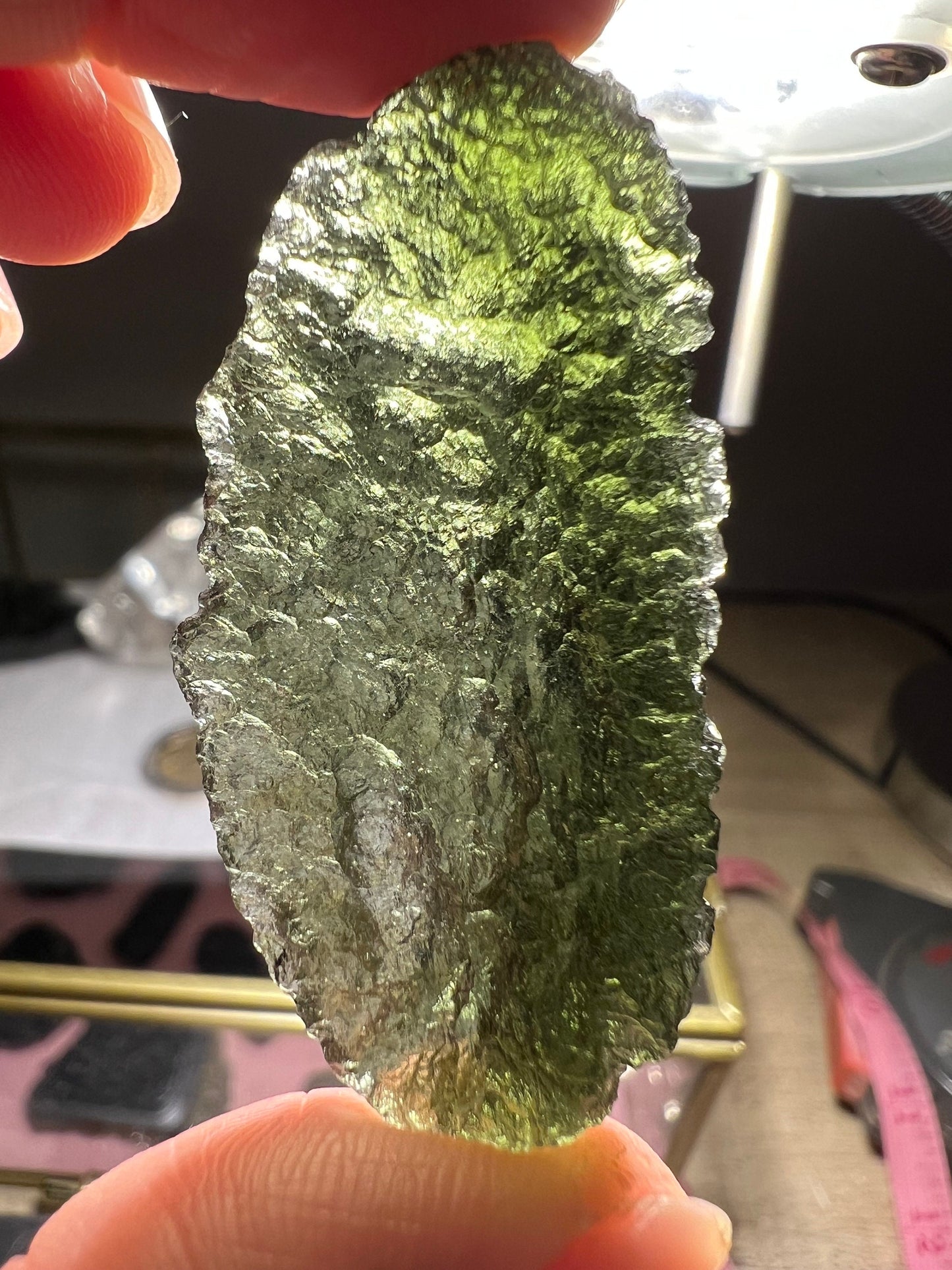 7.9g Authentic moldavite Moldavite Chlum good condition beautiful light green apple green