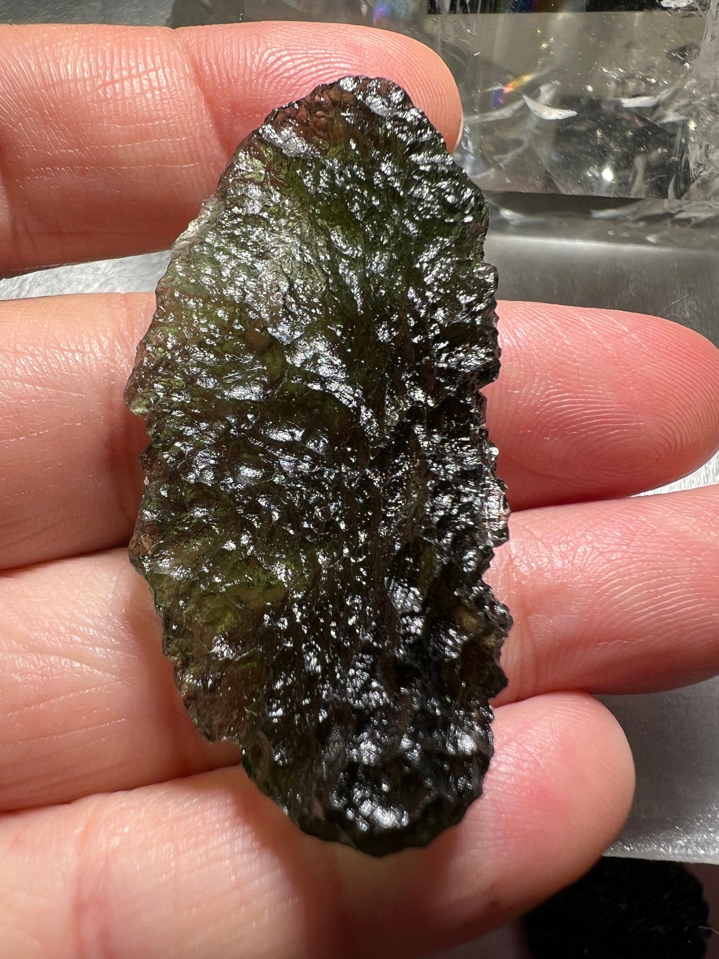 7.9g Authentic moldavite Moldavite Chlum good condition beautiful light green apple green