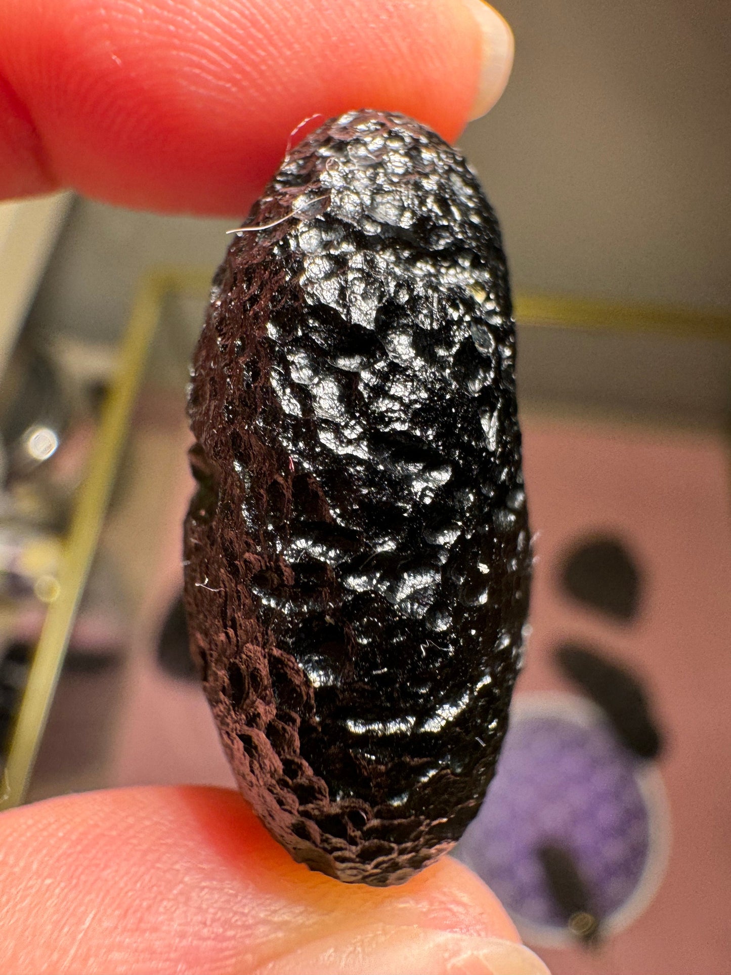 Chlum Moldavite: 16.2g Oval,nice green