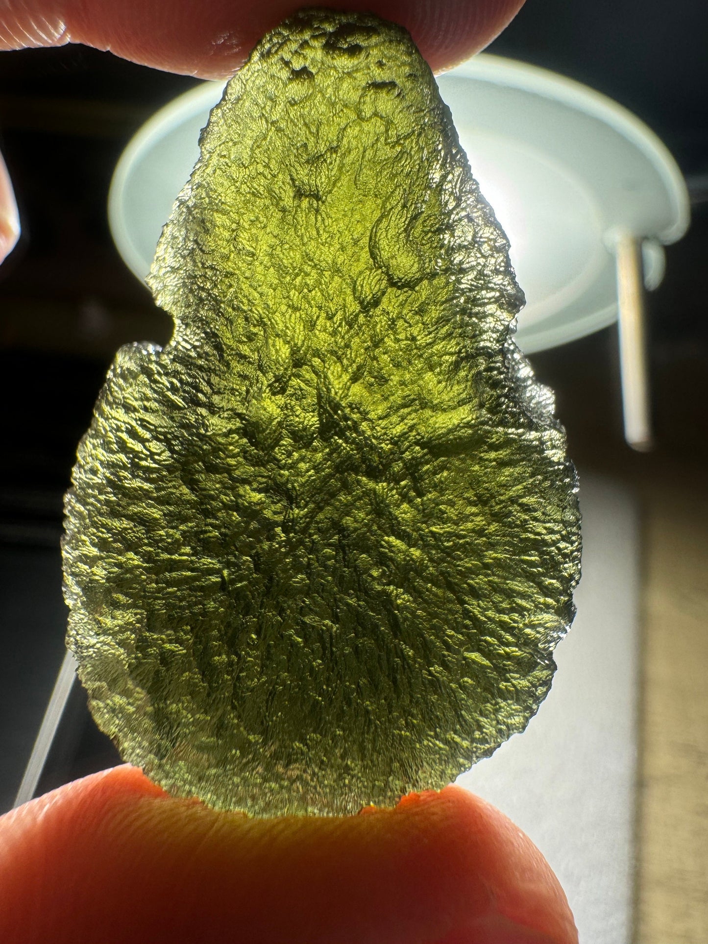 Moldavite Chlum 12.81g drop shape no damages AAA