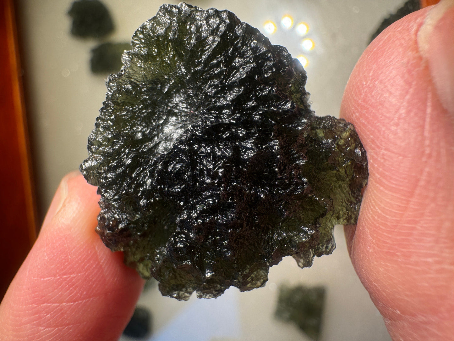 16.3gg Moldavite Chlum perfect condition beautiful texture.