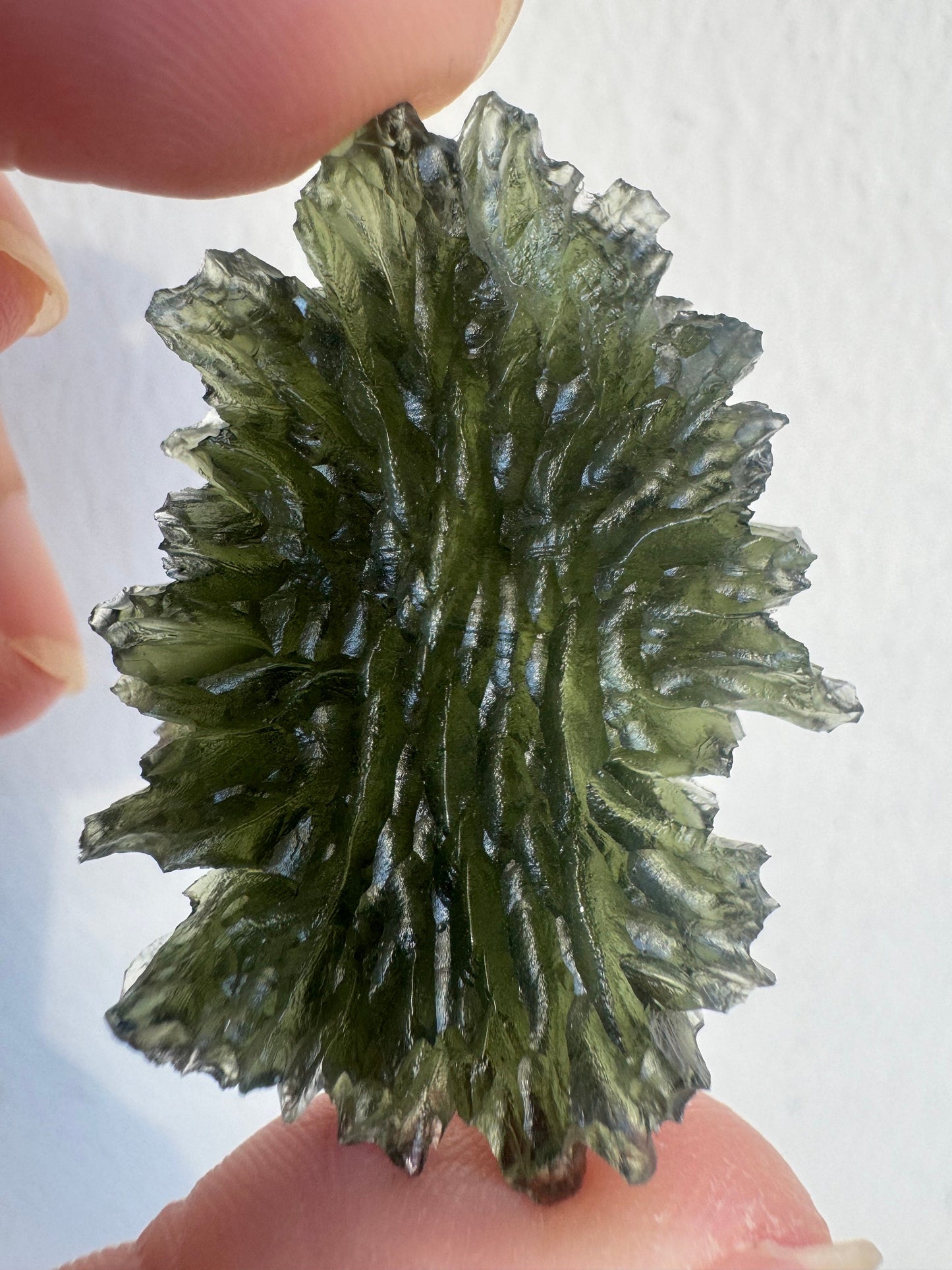 13.08g  Moldavite Besednice Jezkovna very rare perfect condition, headhoge museum grade AAA oval shape