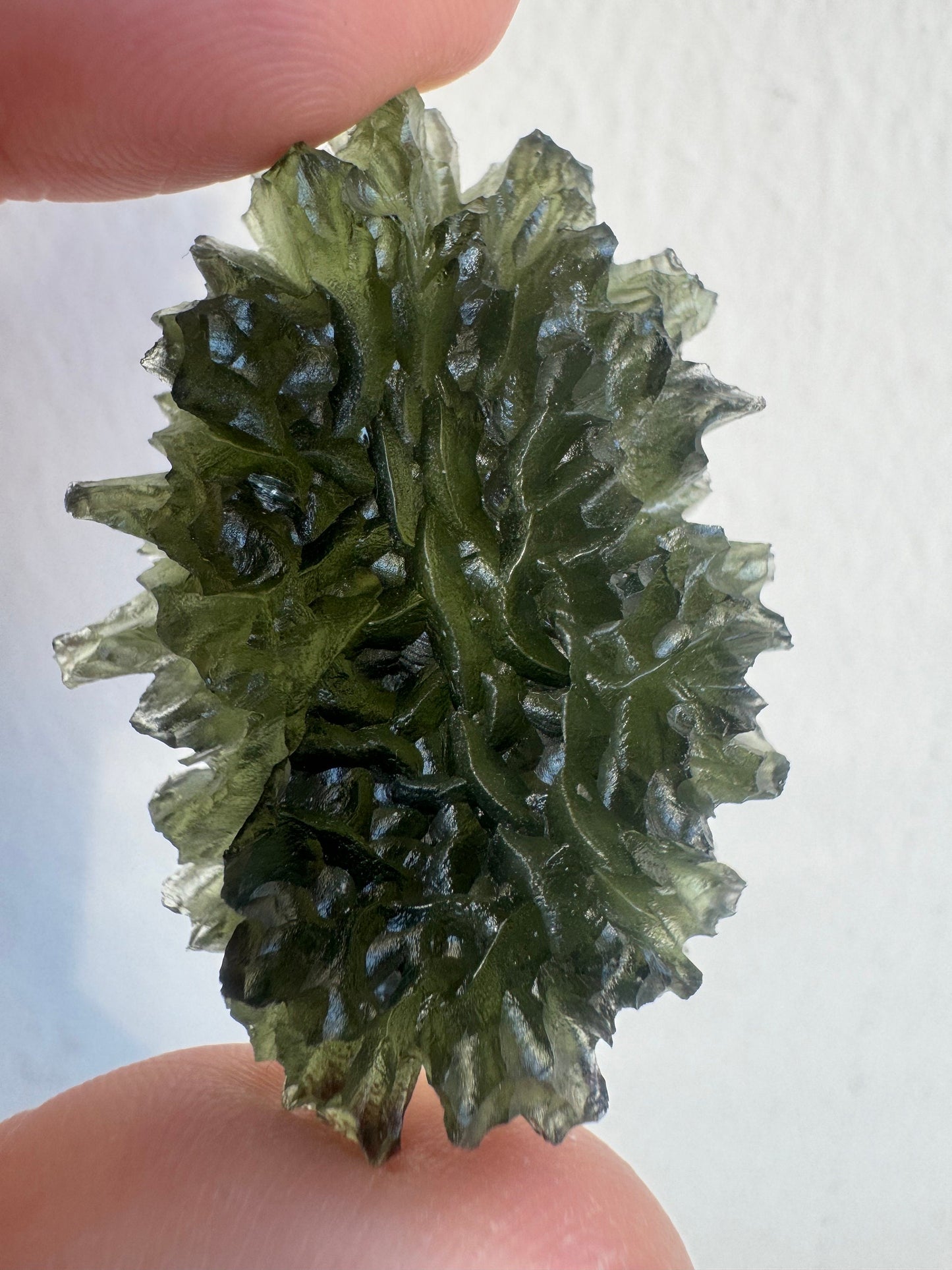 13.08g  Moldavite Besednice Jezkovna very rare perfect condition, headhoge museum grade AAA oval shape