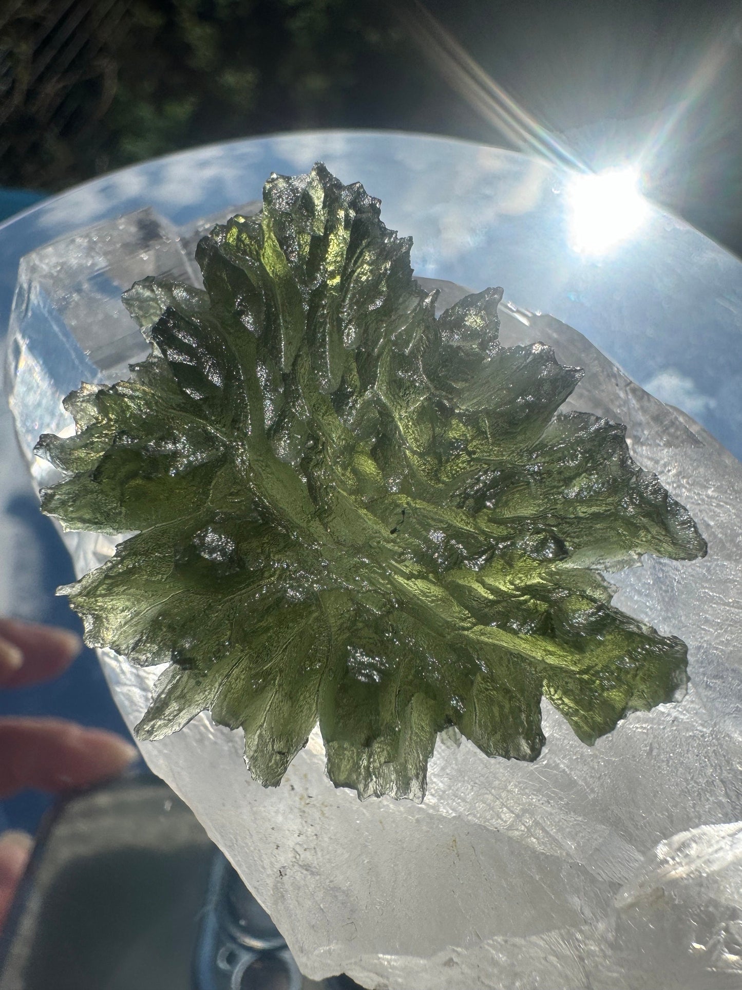 10.53g  Moldavite Besednice Jezkovna very rare perfect condition, headhoge museum grade AAA