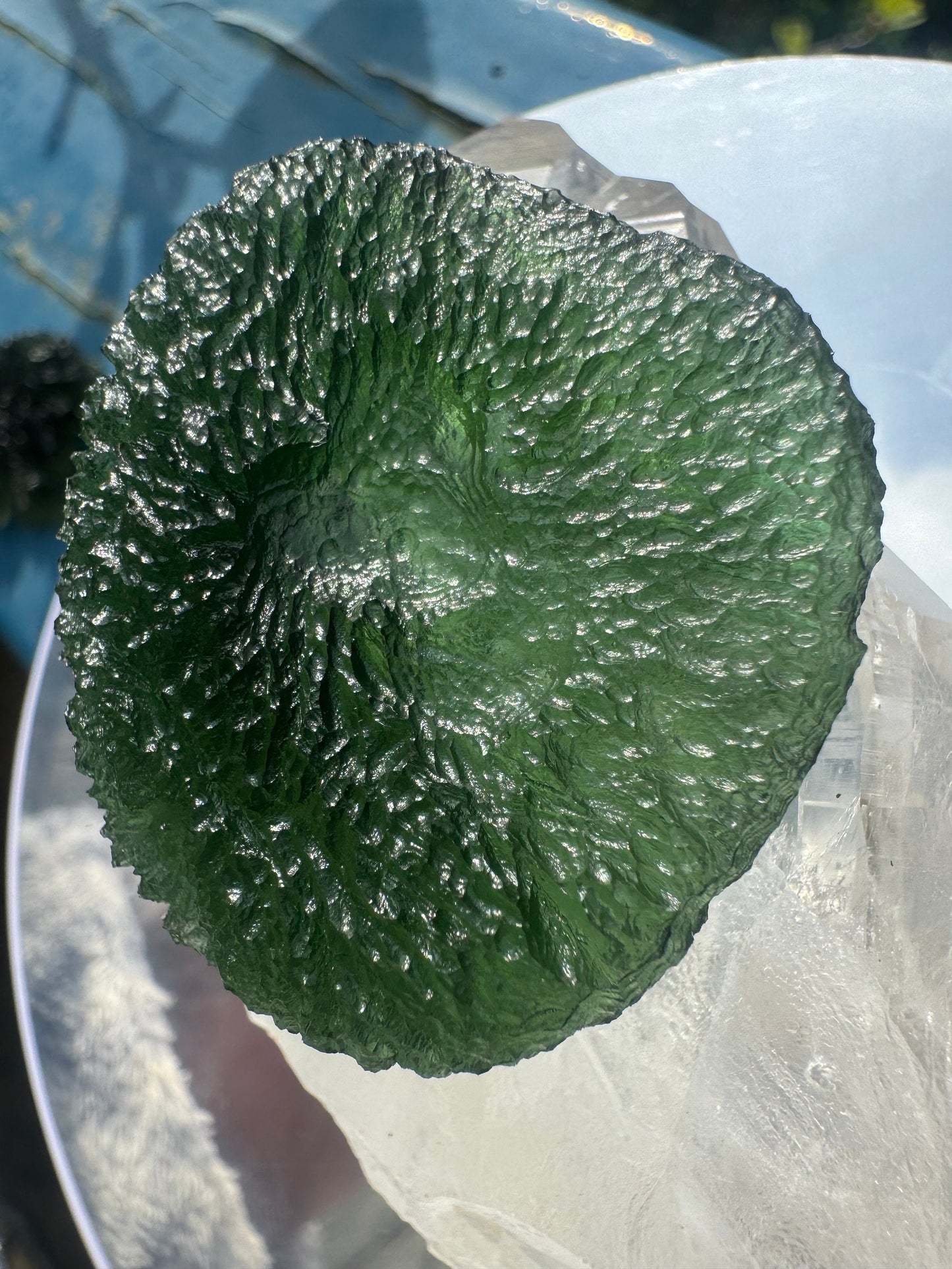 28,8g Moldavite Vrabce -Vrubice very rare perfect condition, emerald green museum grade AAA