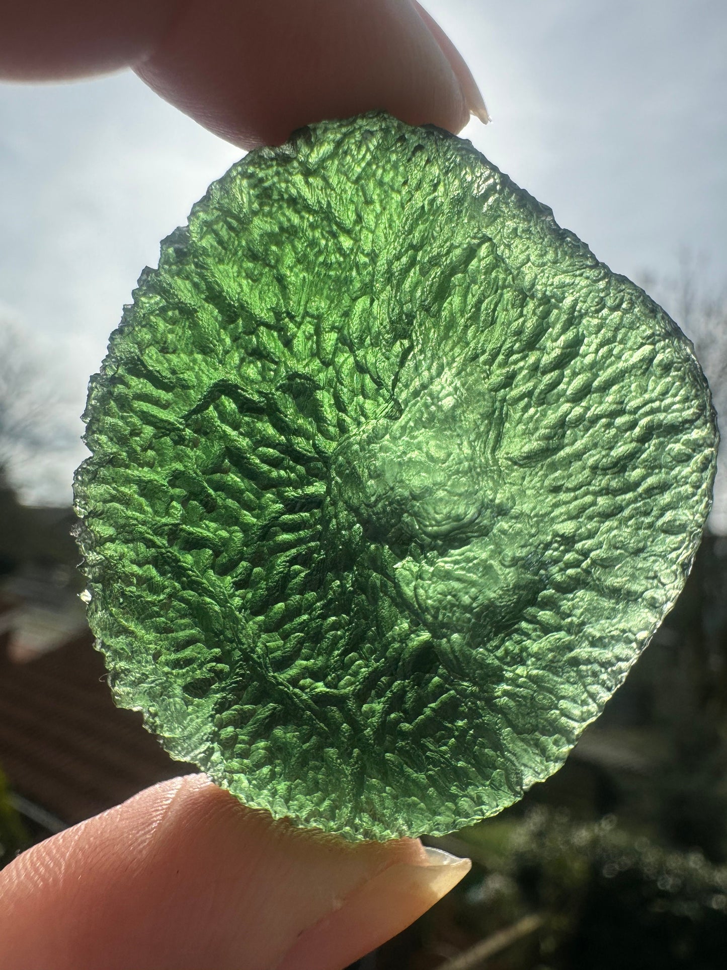 28,8g Moldavite Vrabce -Vrubice very rare perfect condition, emerald green museum grade AAA