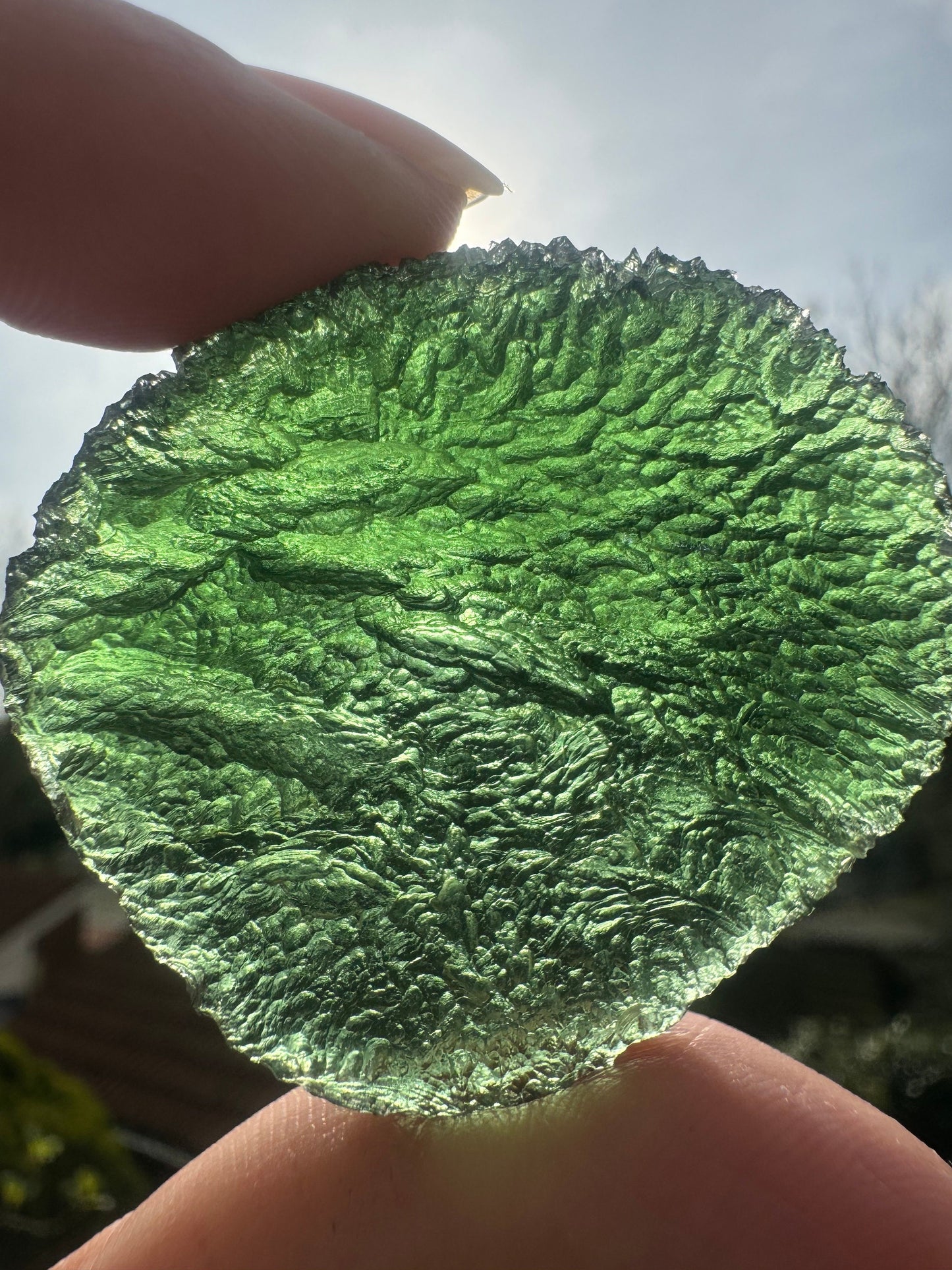 28,8g Moldavite Vrabce -Vrubice very rare perfect condition, emerald green museum grade AAA