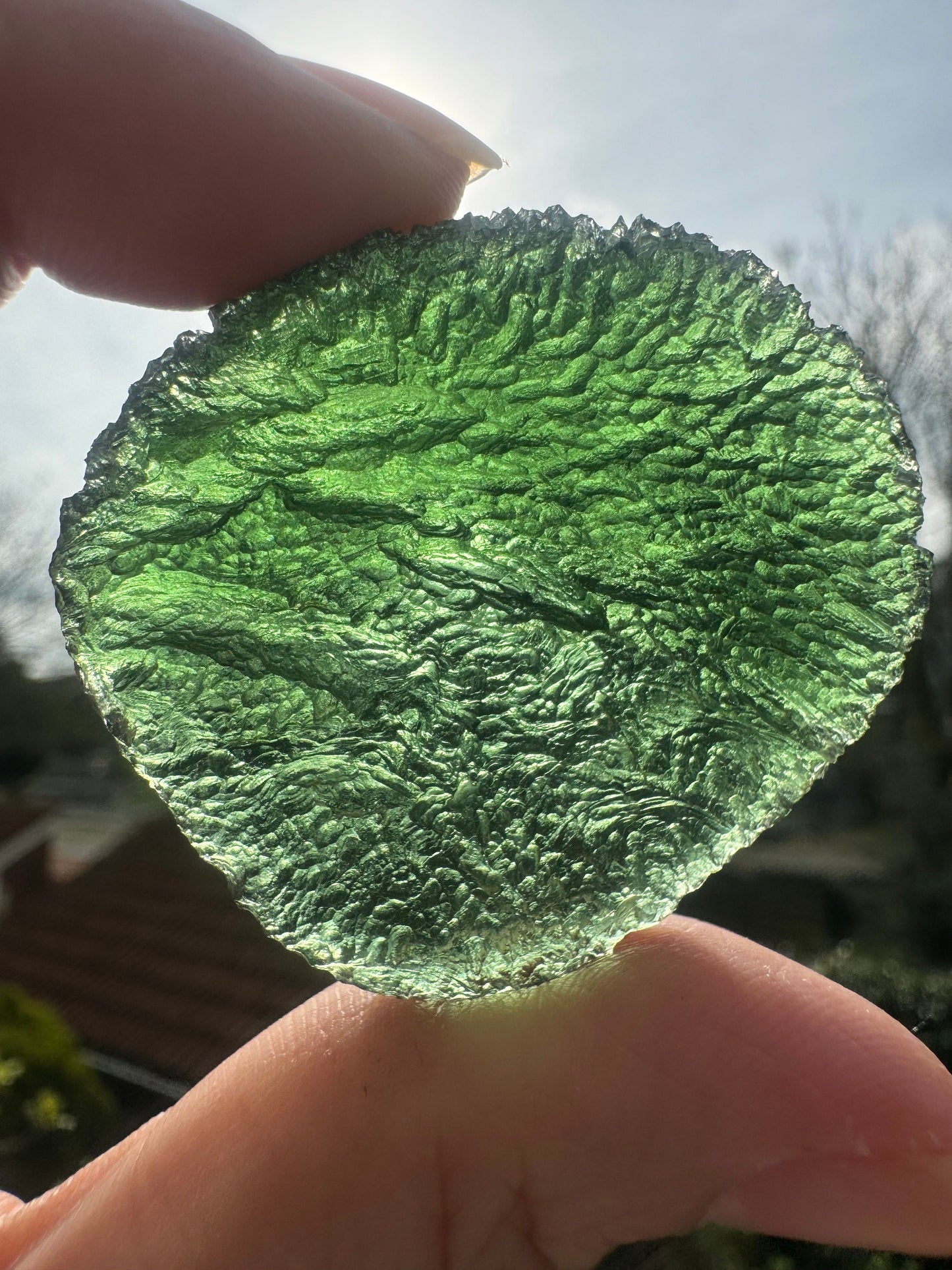 28,8g Moldavite Vrabce -Vrubice very rare perfect condition, emerald green museum grade AAA