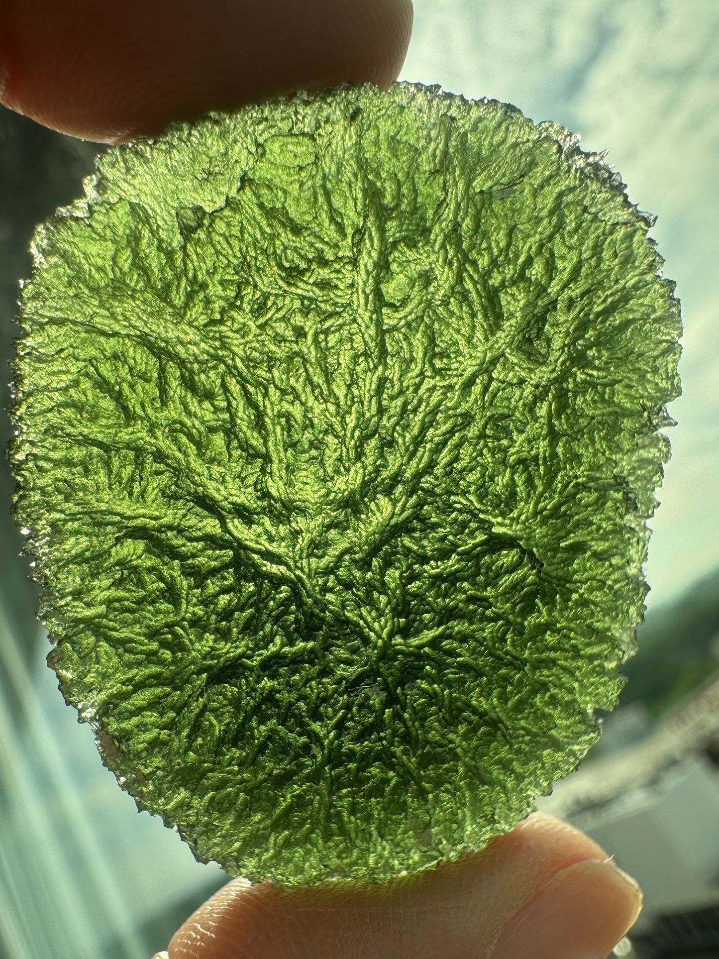 27.1g Moldavite Marouskovo Pole no damages, AAA quality, beautiful green. Collector quality