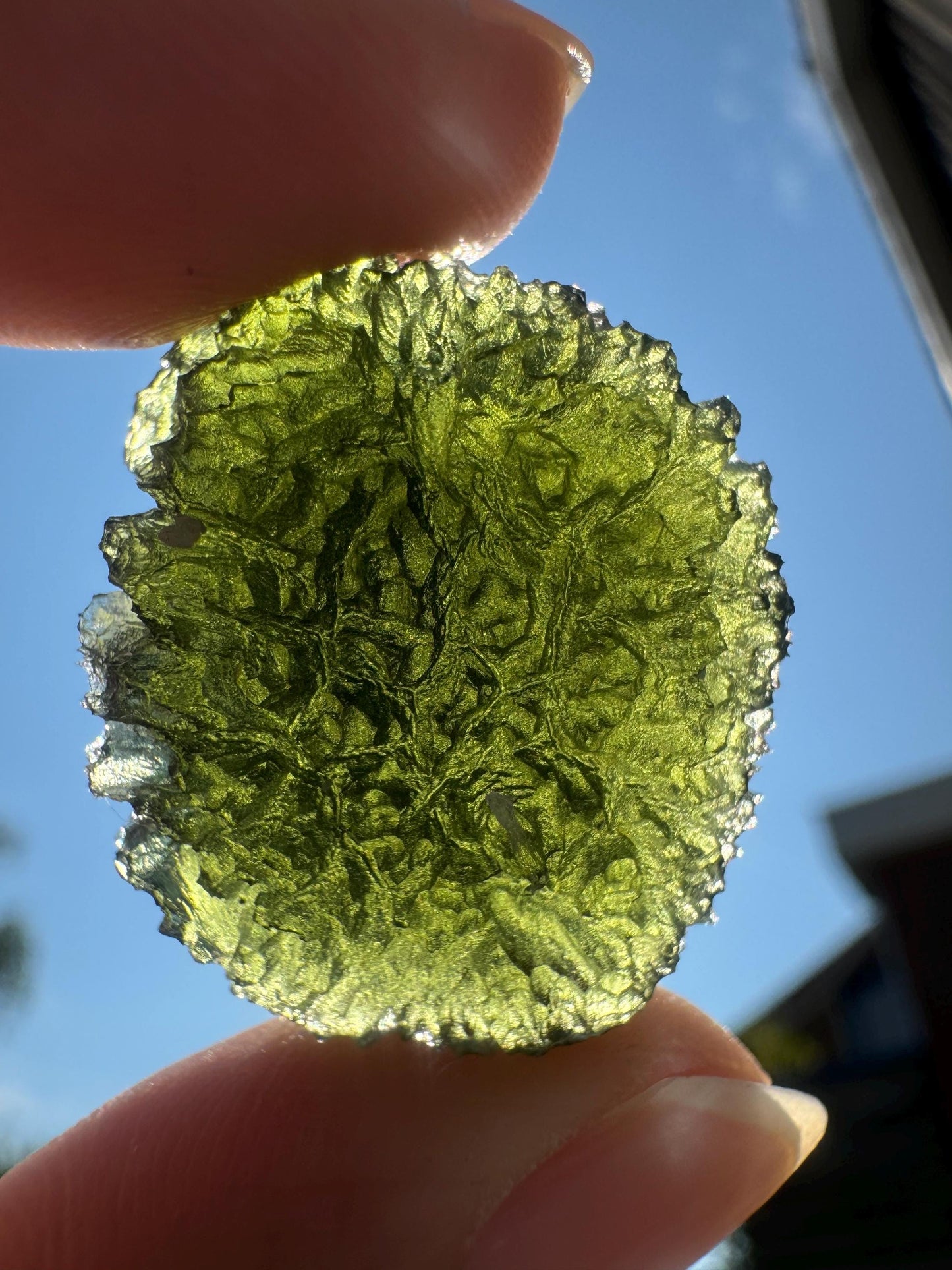 Nesmen Les forest moldavite 9.43g AAA quality no damages.