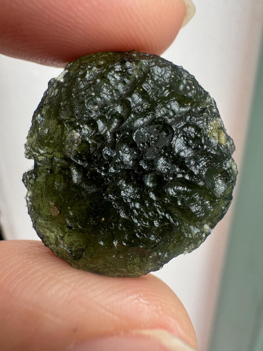 Marouskov Pole moldavite 7.36g lovely disc shape .