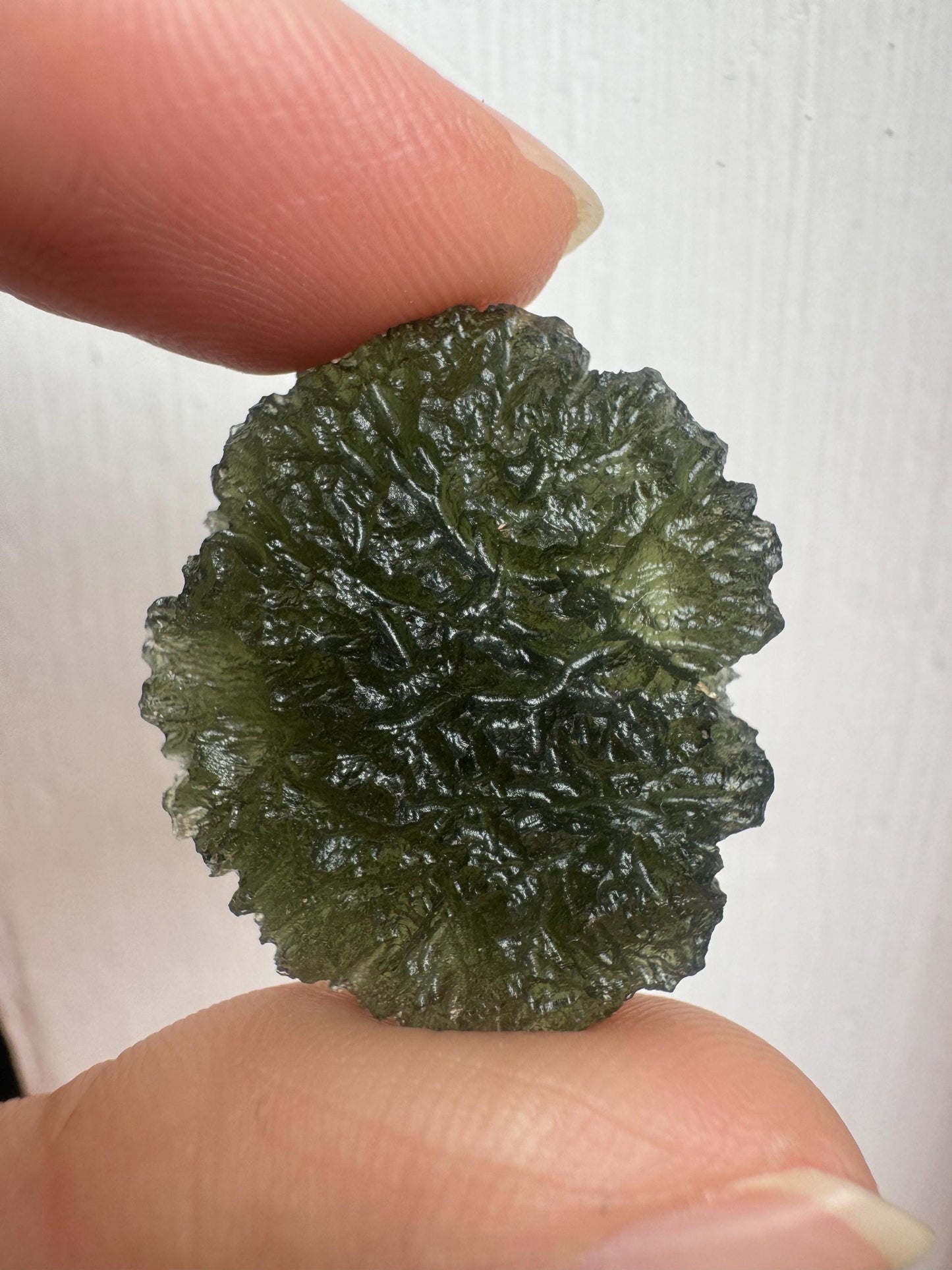 7.69g Authentic moldavite Moldavite Chlum perfect condition disc shape