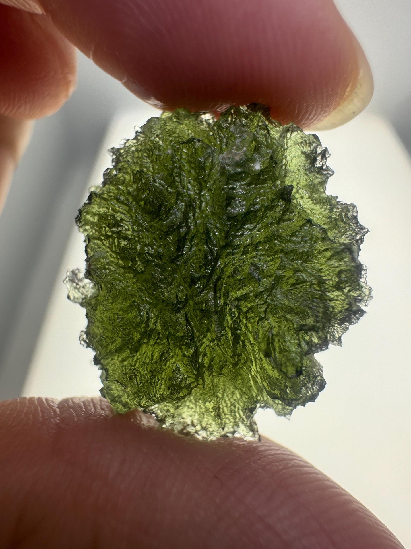 4.45g Authentic moldavite Moldavite Marouskovo pole perfect condition disc shape