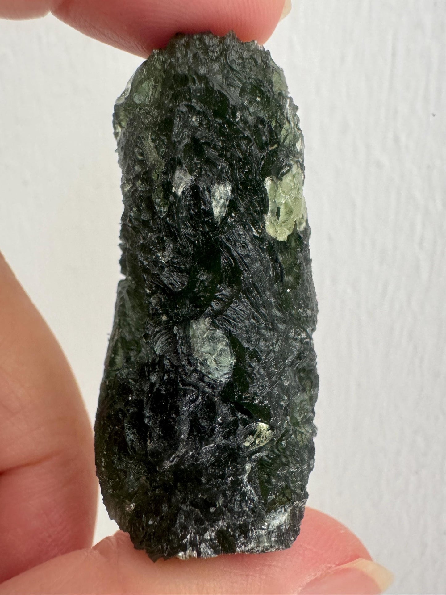 Moldavite Krasejovka region 25.01g shape like pillar shape , AAA quality