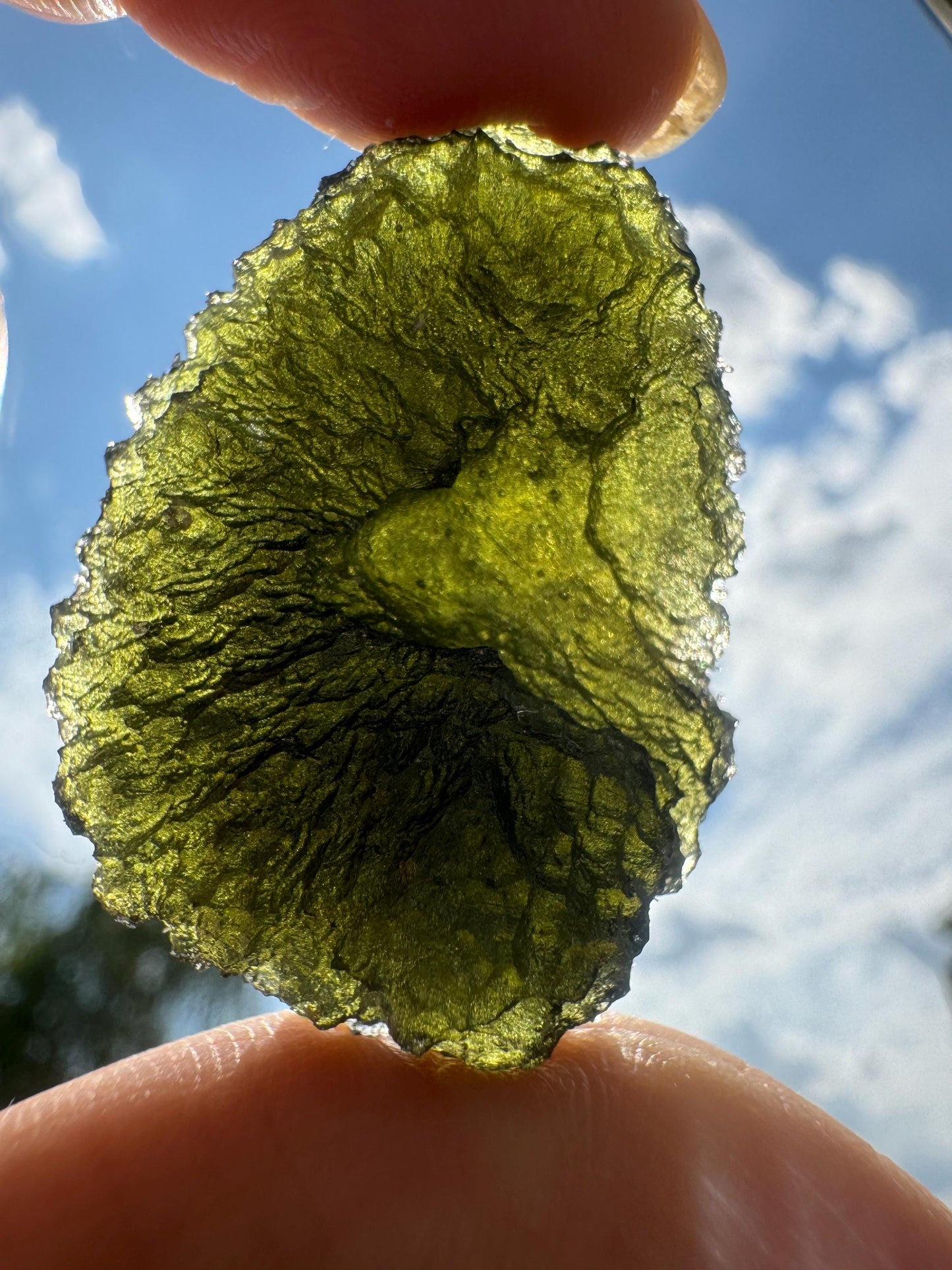 18.57g  Moldavite Velký chlum good condition green colour. Beautiful collector piece