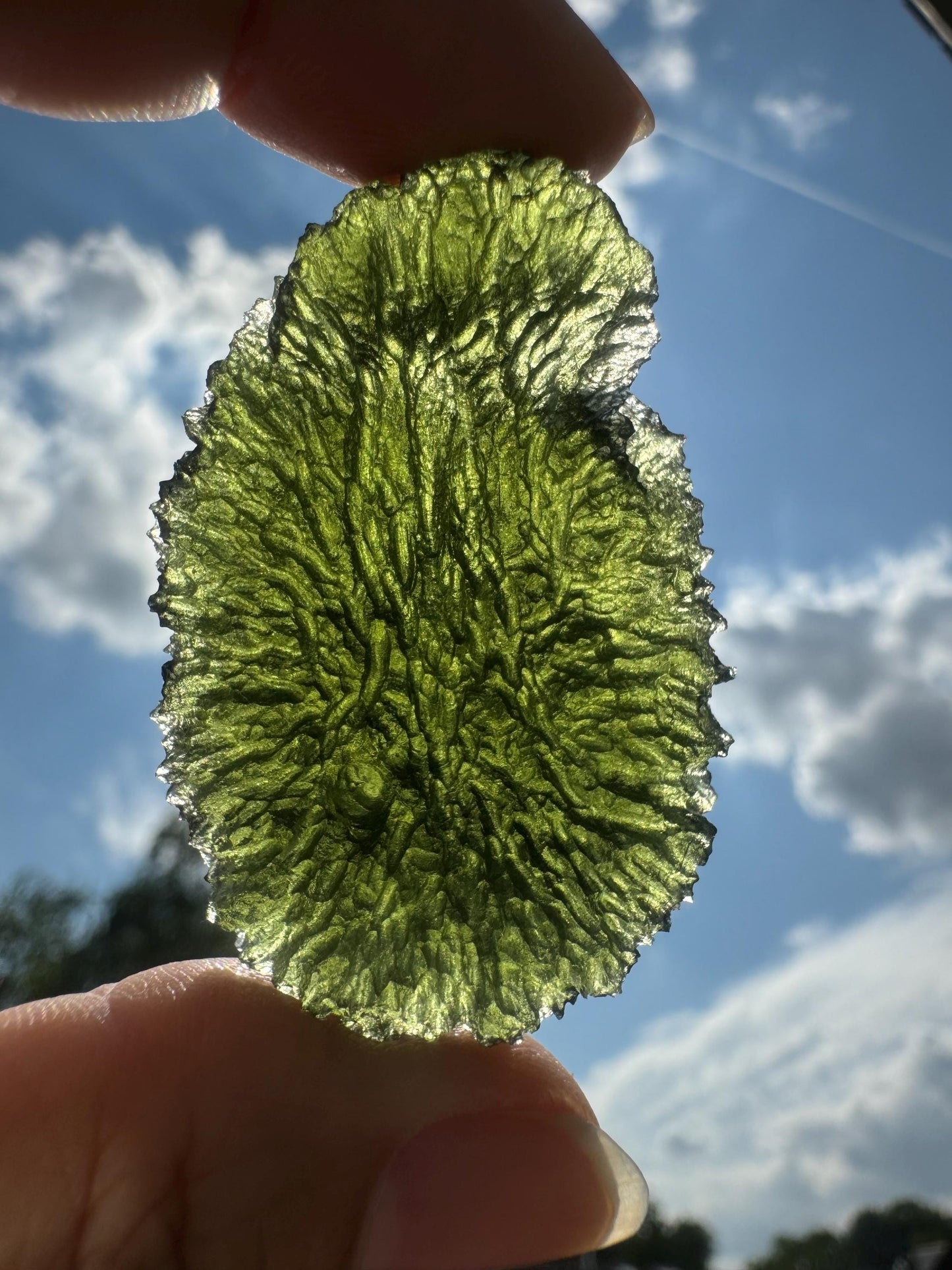 24,50g  Moldavite Pariz perfect  condition green colour. Beautiful collector piece rare location