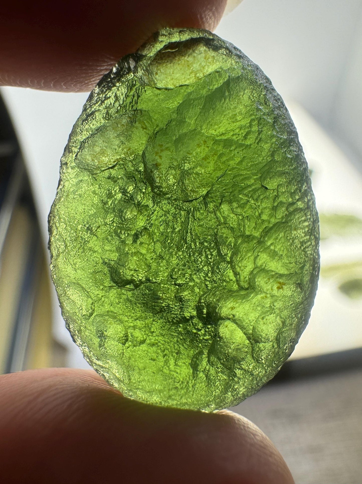 7.35g Authentic moldavite Moldavite Nechov perfect condition beautiful shape beautiful green