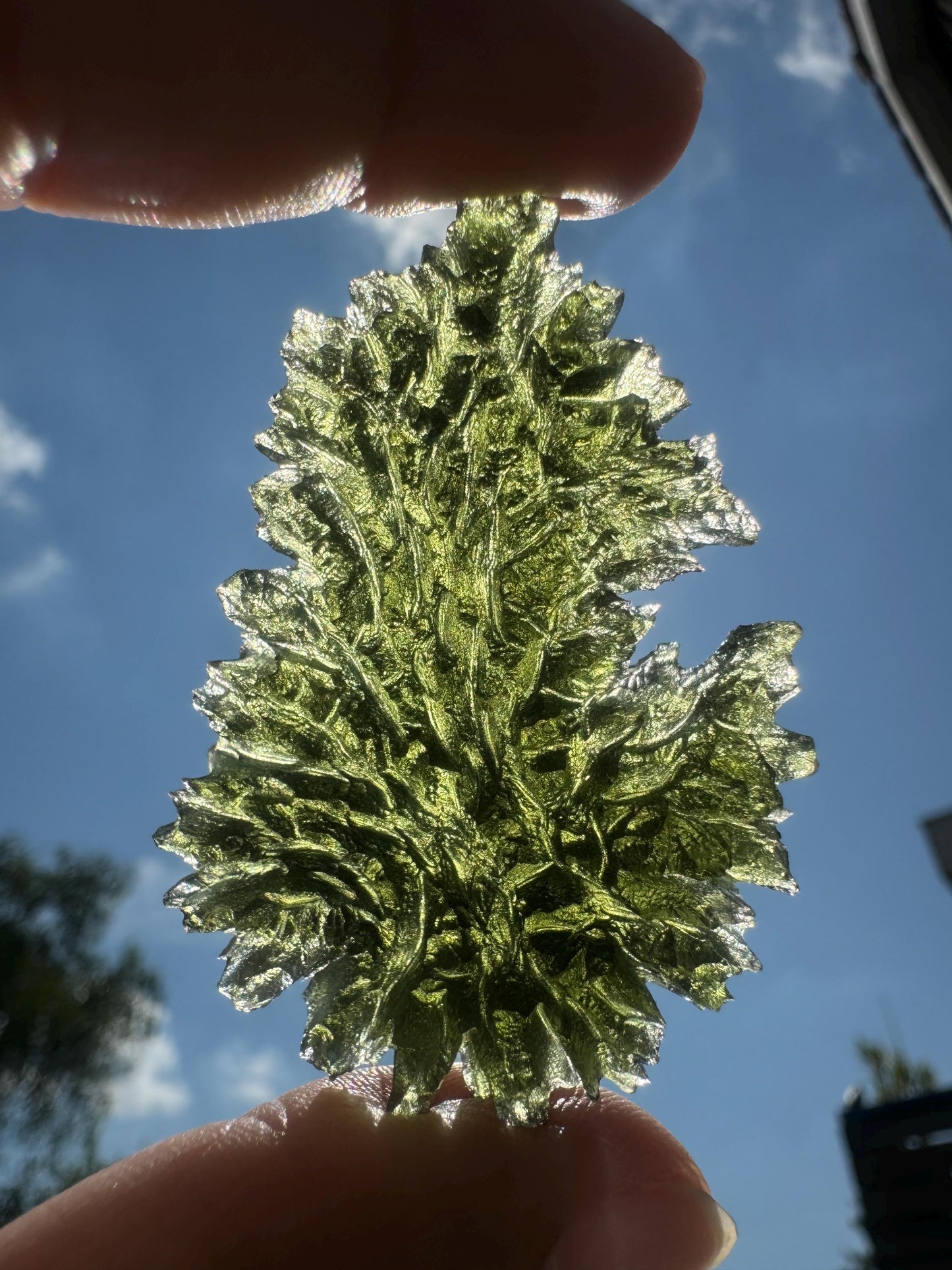 Besednice Jezkovna Moldavite: 14.68g AAA Grade Angel Chime Crystal