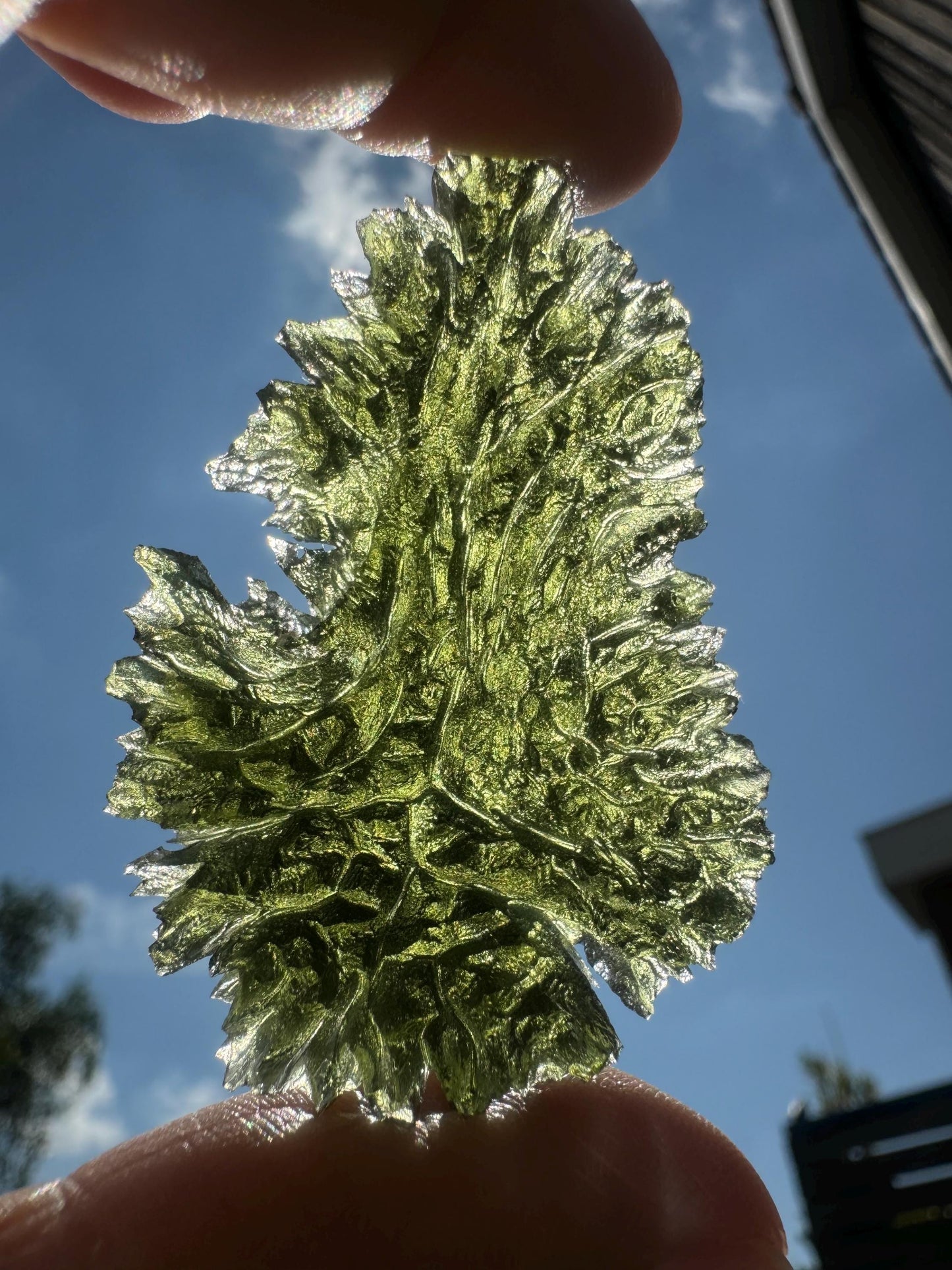 Besednice Jezkovna Moldavite: 14.68g AAA Grade Angel Chime Crystal