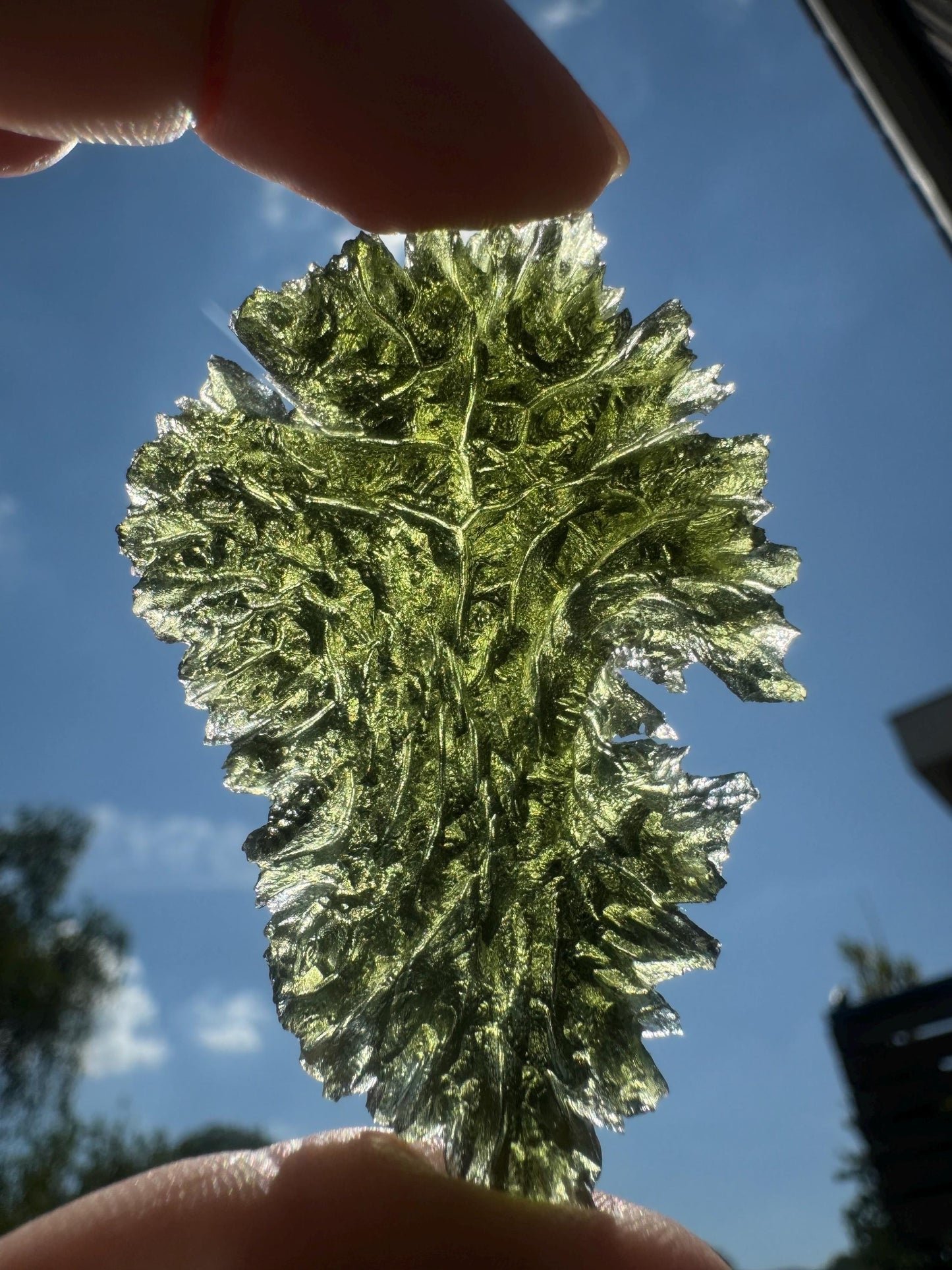 Besednice Jezkovna Moldavite: 14.68g AAA Grade Angel Chime Crystal