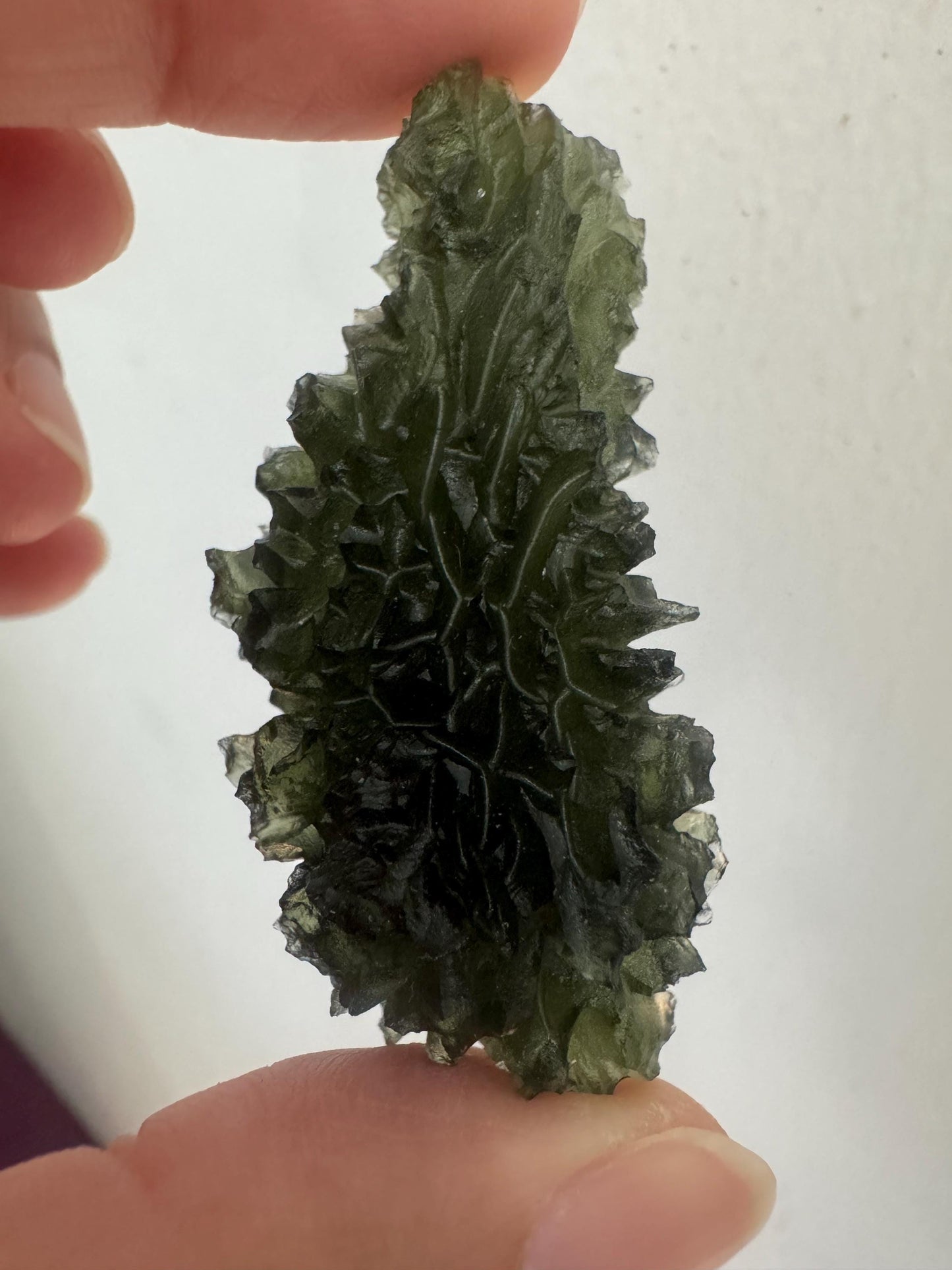 14.68g  Moldavite Besednice Jezkovna very rare perfect condition, headhoge museum grade AAA, angel chime